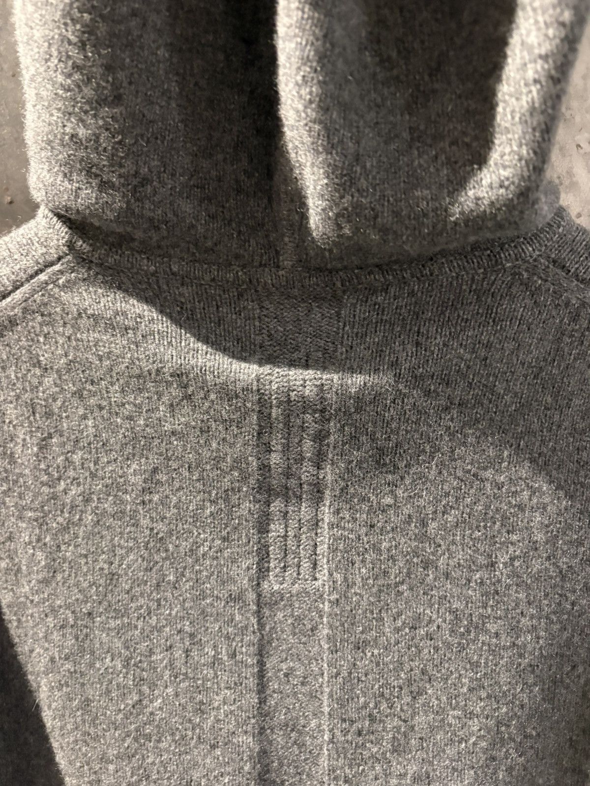 Rick Owens RICK OWENS GREY KNIT HOODIE Size S / US 4 / IT 40 - 5 Thumbnail