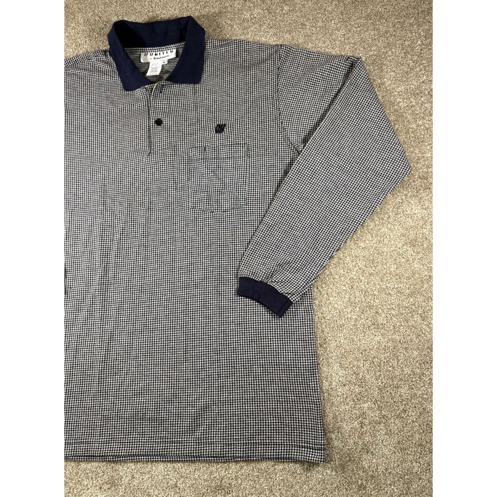 Vintage VINTAGE United by Brookhurst United Airlines Employee Pocket Tee Long Sleeve L Blue Cotton Men's Shirt 80s Retro Size US L / EU 52-54 / 3 - 3 Thumbnail