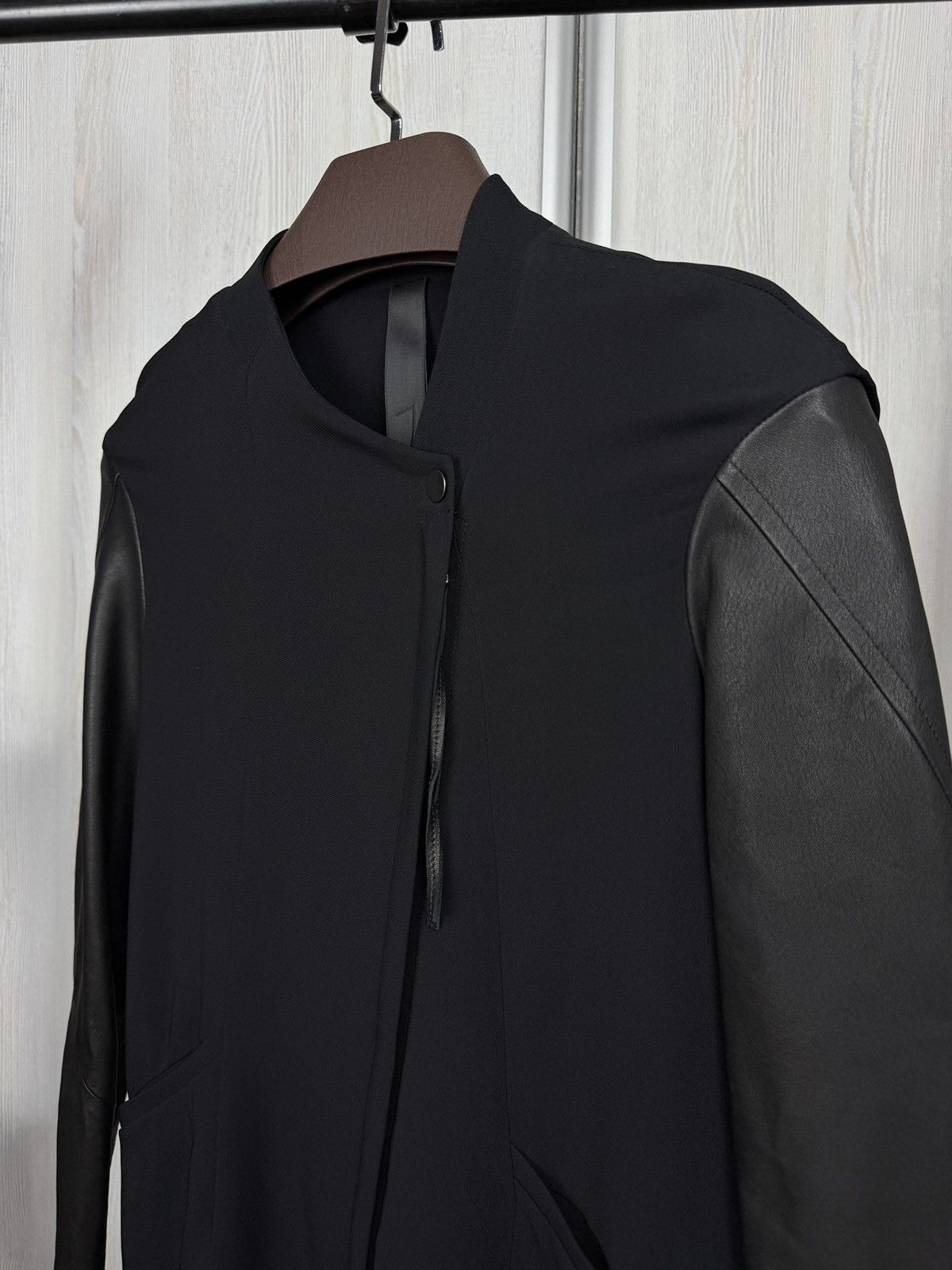 Ilaria Nistri Ilaria Nistri avant garde leather sleeves black jacket Italy Size S / US 4 / IT 40 - 4 Thumbnail