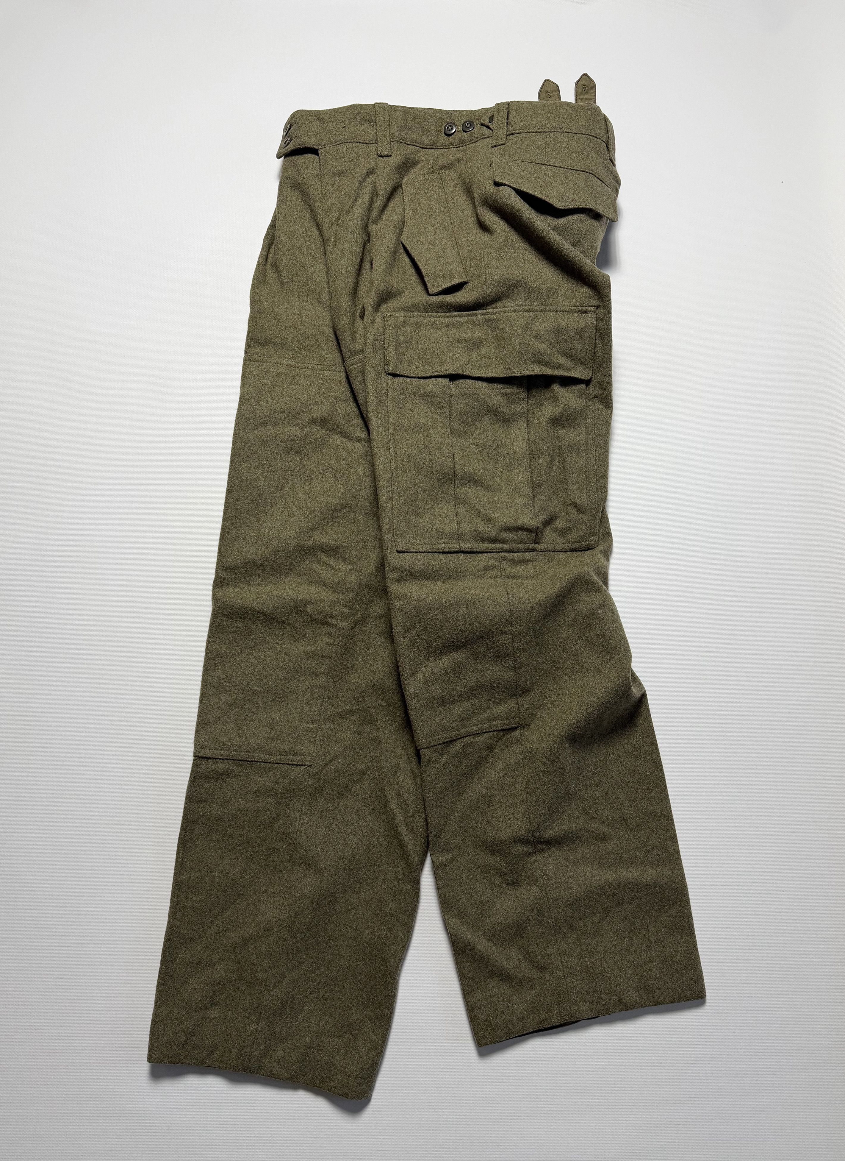 Vintage NIEMANN & CO 1960s German Military Wool Cargo Combat Pants Size US 31 - 2 Thumbnail