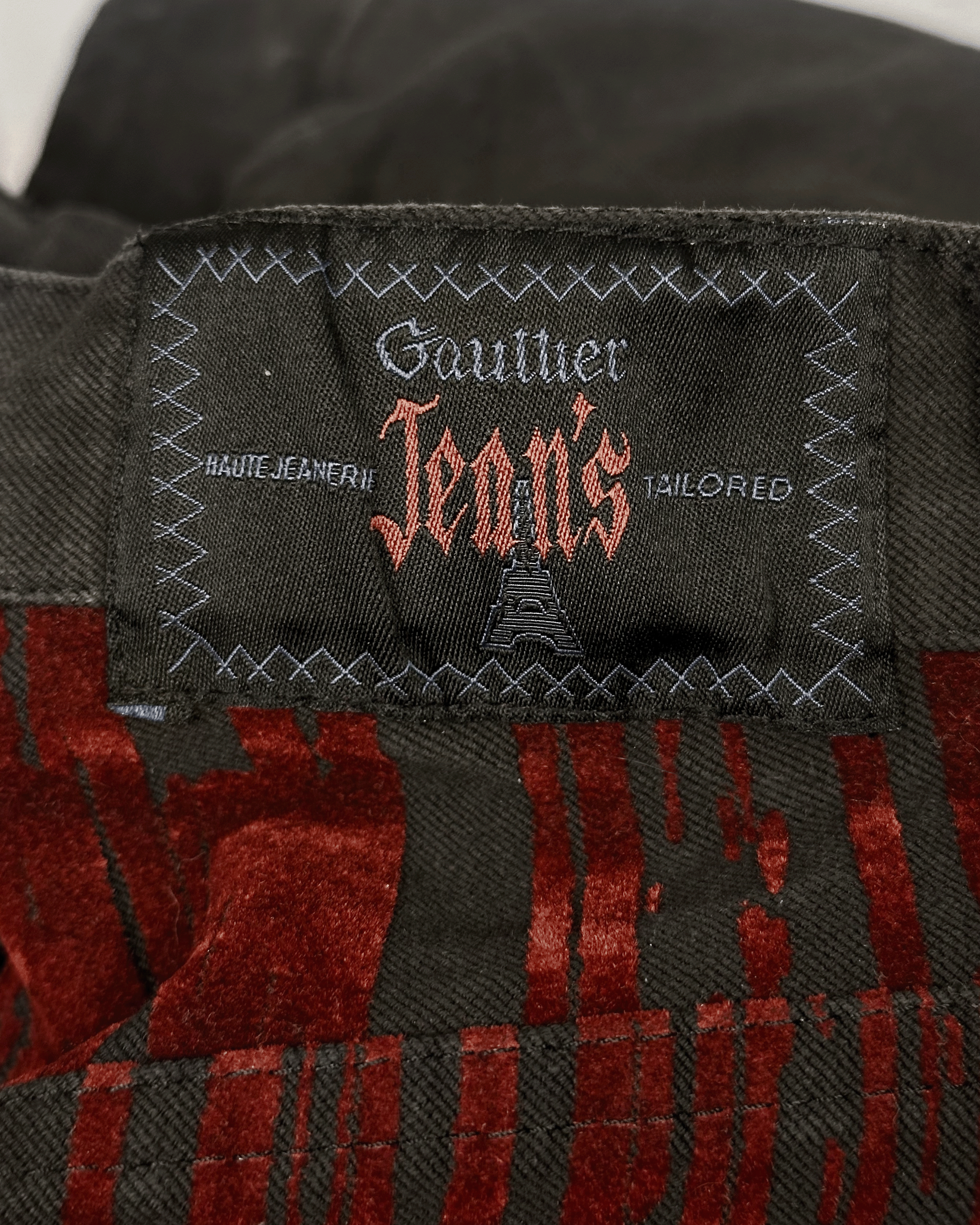 Jean Paul Gaultier Jean Paul Gaultier Velour Blood Drip Jeans Size US 27 - 8 Thumbnail