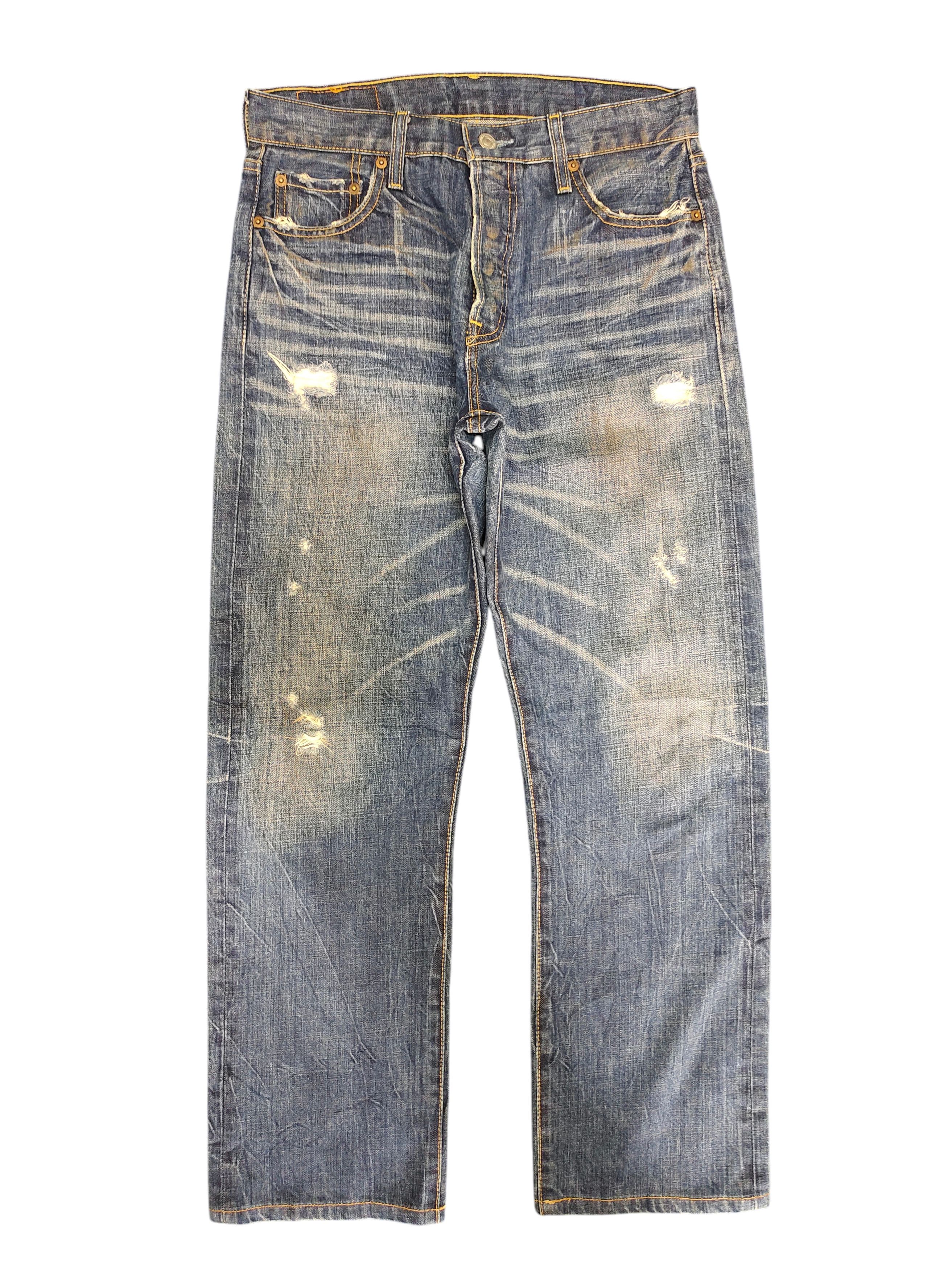 Levi's Vintage Levis 501 Clawmark Distress Faded Dirt Jeans Size US 30 / EU 46 - 1 Thumbnail