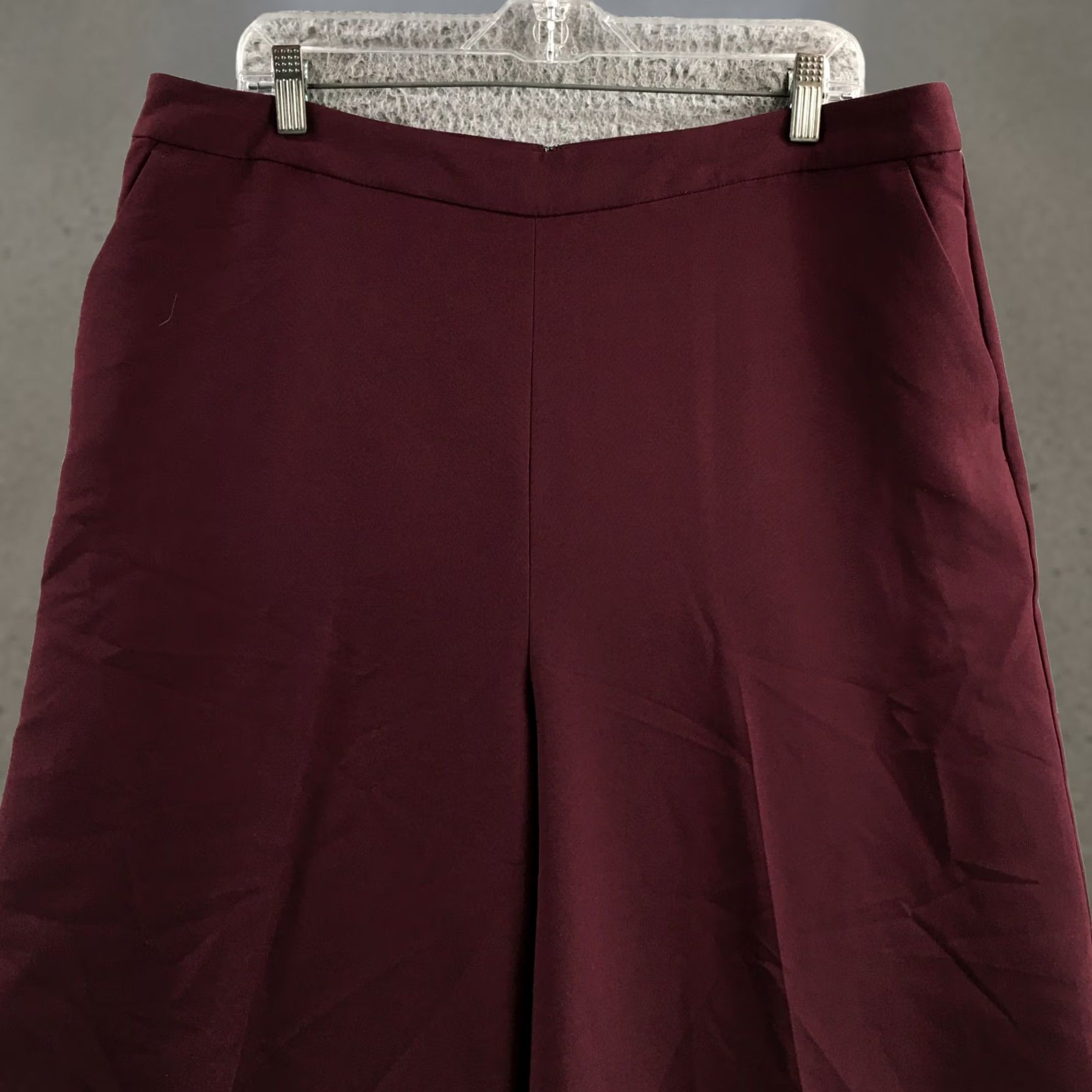 Worthington Worthington Wide-Leg Dress Pants Womens 18 Burgundy High Rise Casual NEW Pants Womens 18 Burgundy High Rise Casual NEW Size 40" / US 18 - 1 Thumbnail