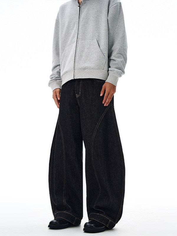 Japanese Brand American Cleanfit Versatile Patchwork Curved Jeans Size US 32 / EU 48 - 1 Thumbnail