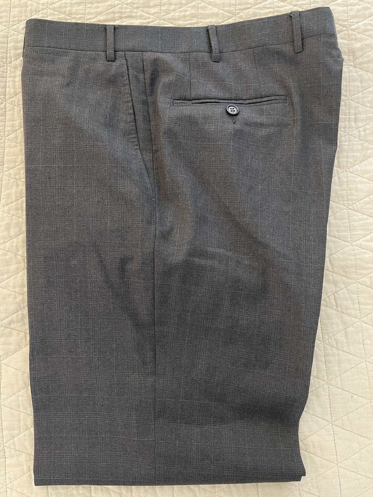 Canali Subtle Check Wool Suit Size 42L - 3 Thumbnail