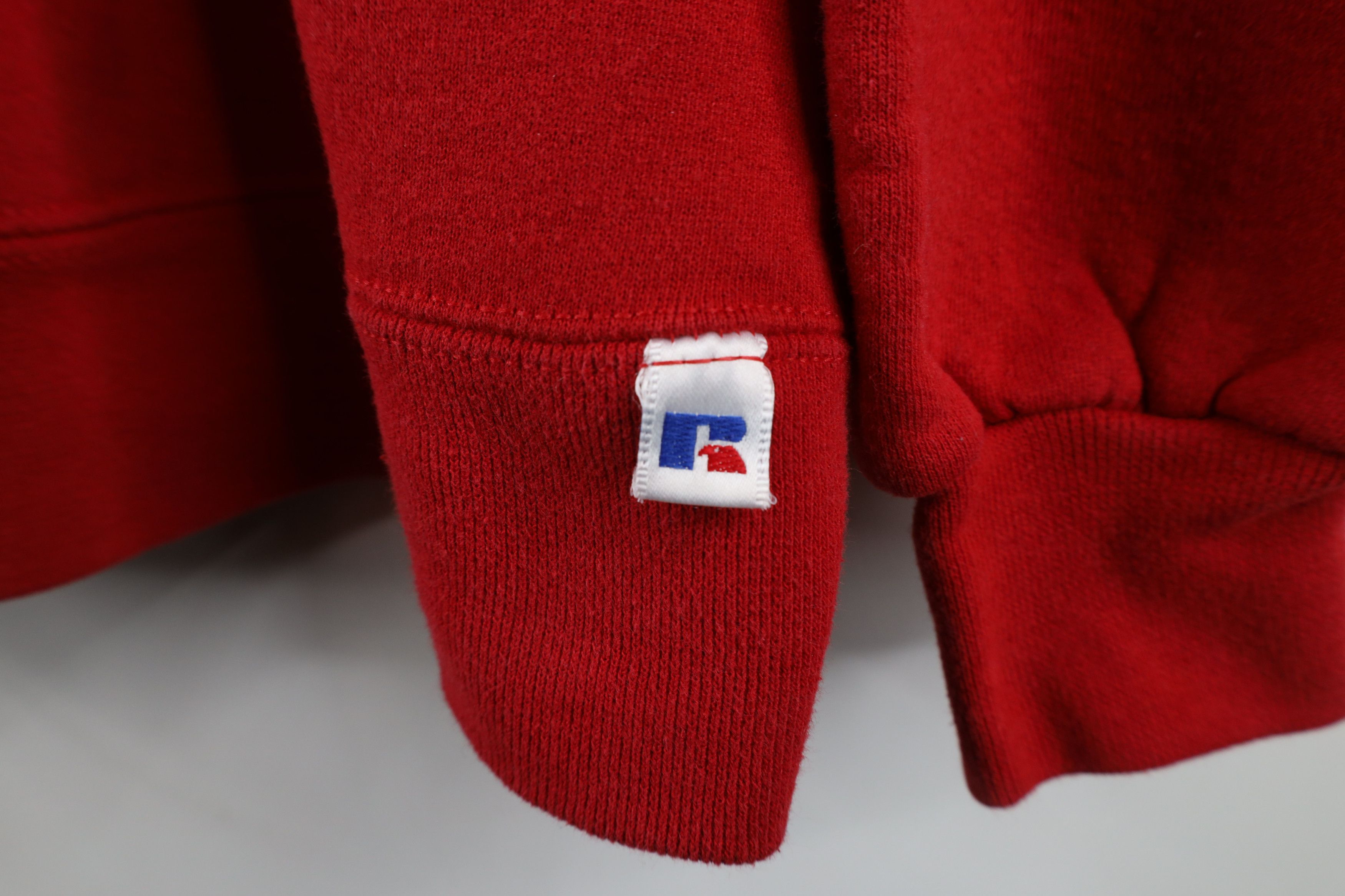 Russell Athletic × Vintage Vintage 90s Russell Athletic Crewneck Sweatshirt Red USA Size US L / EU 52-54 / 3 - 4 Thumbnail