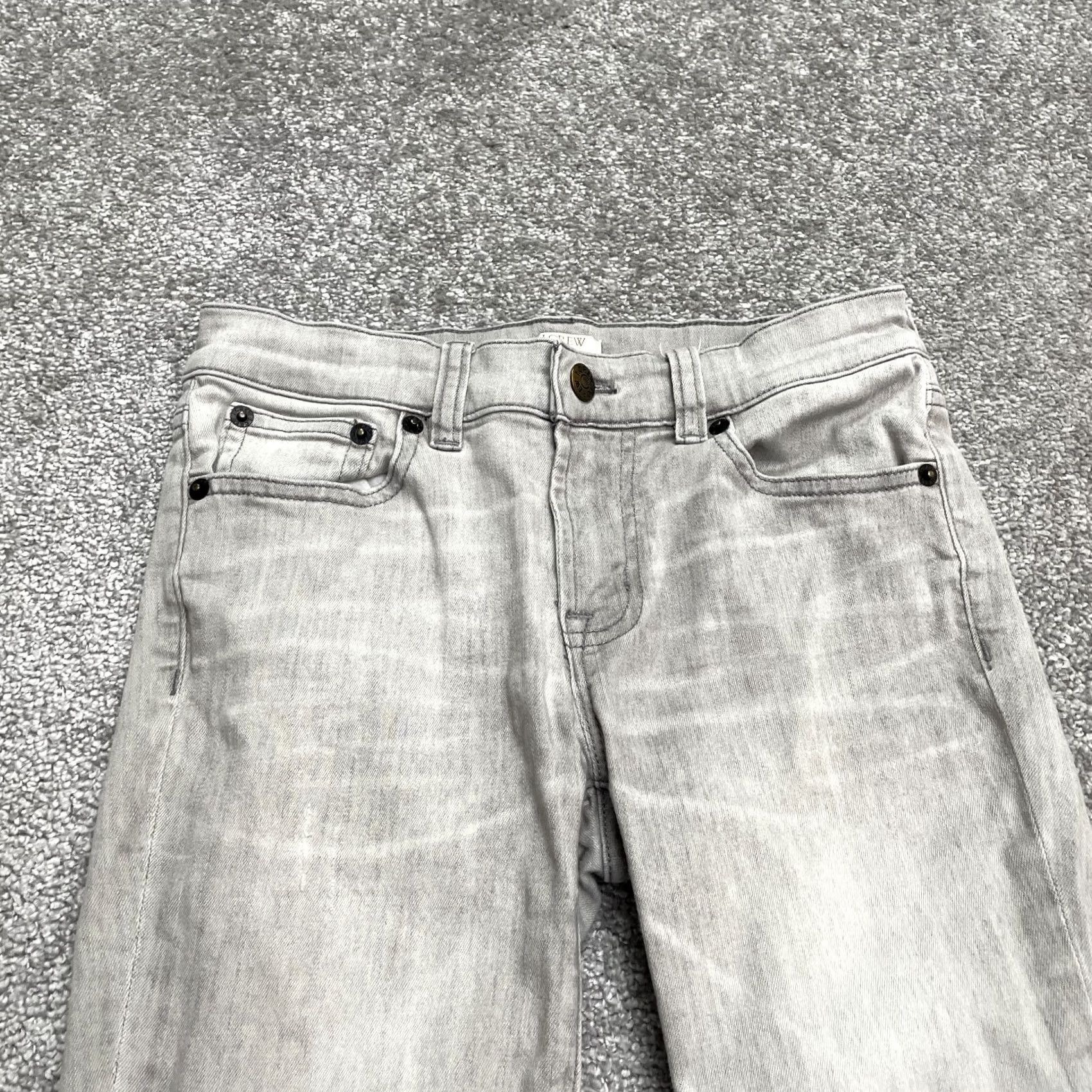 J.Crew J.Crew Stretch Low Rise Skinny Jeans Gray Denim Casual 26x27 Womens 2 Washed Size 42" / US 20 - 4 Thumbnail