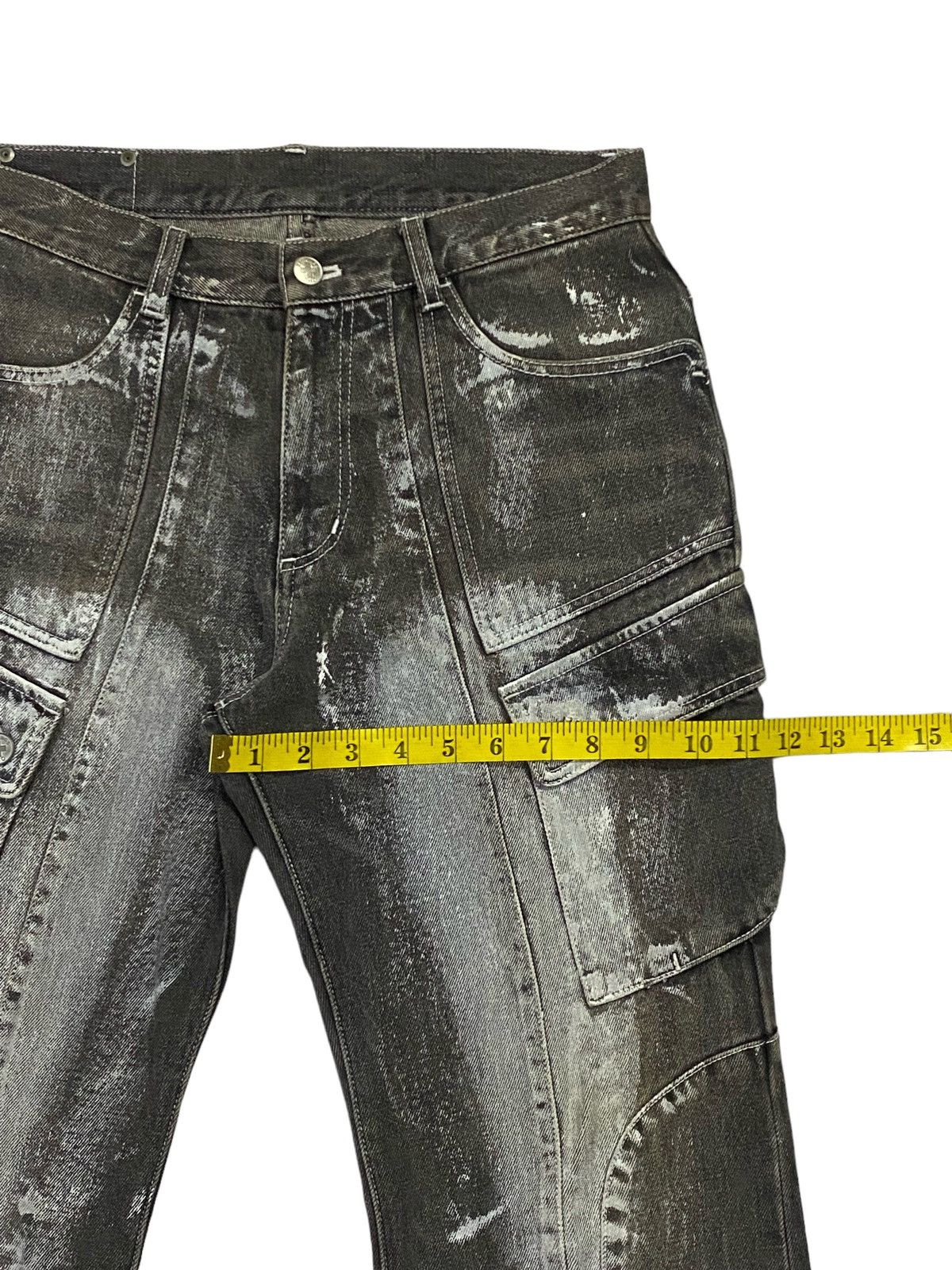 If Six Was Nine × Japanese Brand Berning Sho Flared Cargo Jeans Size US 30 / EU 46 - 8 Thumbnail