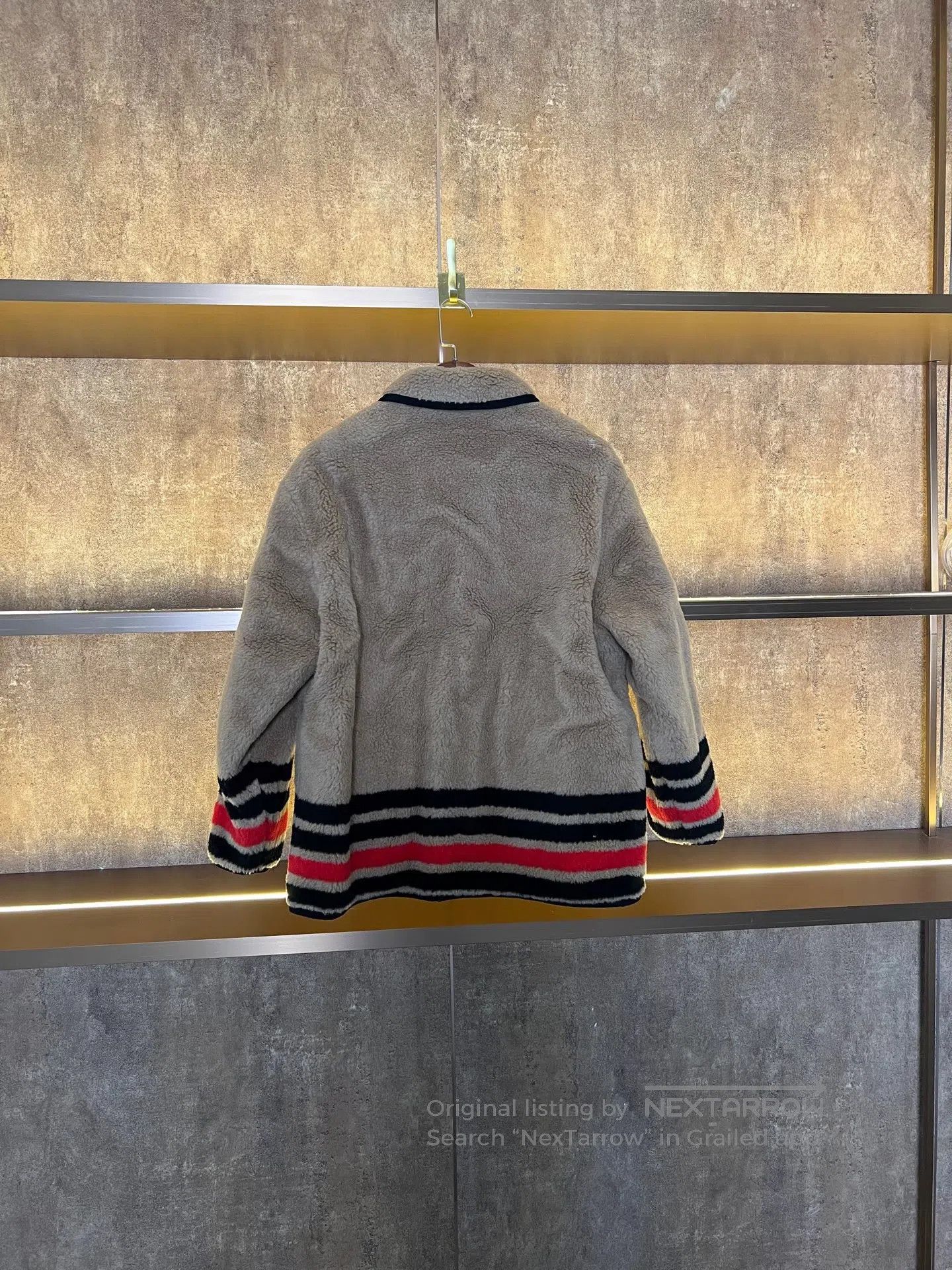 Burberry Burberry Striped Teddy Jacket| Size M / US 6-8 / IT 42-44 - 2 Thumbnail