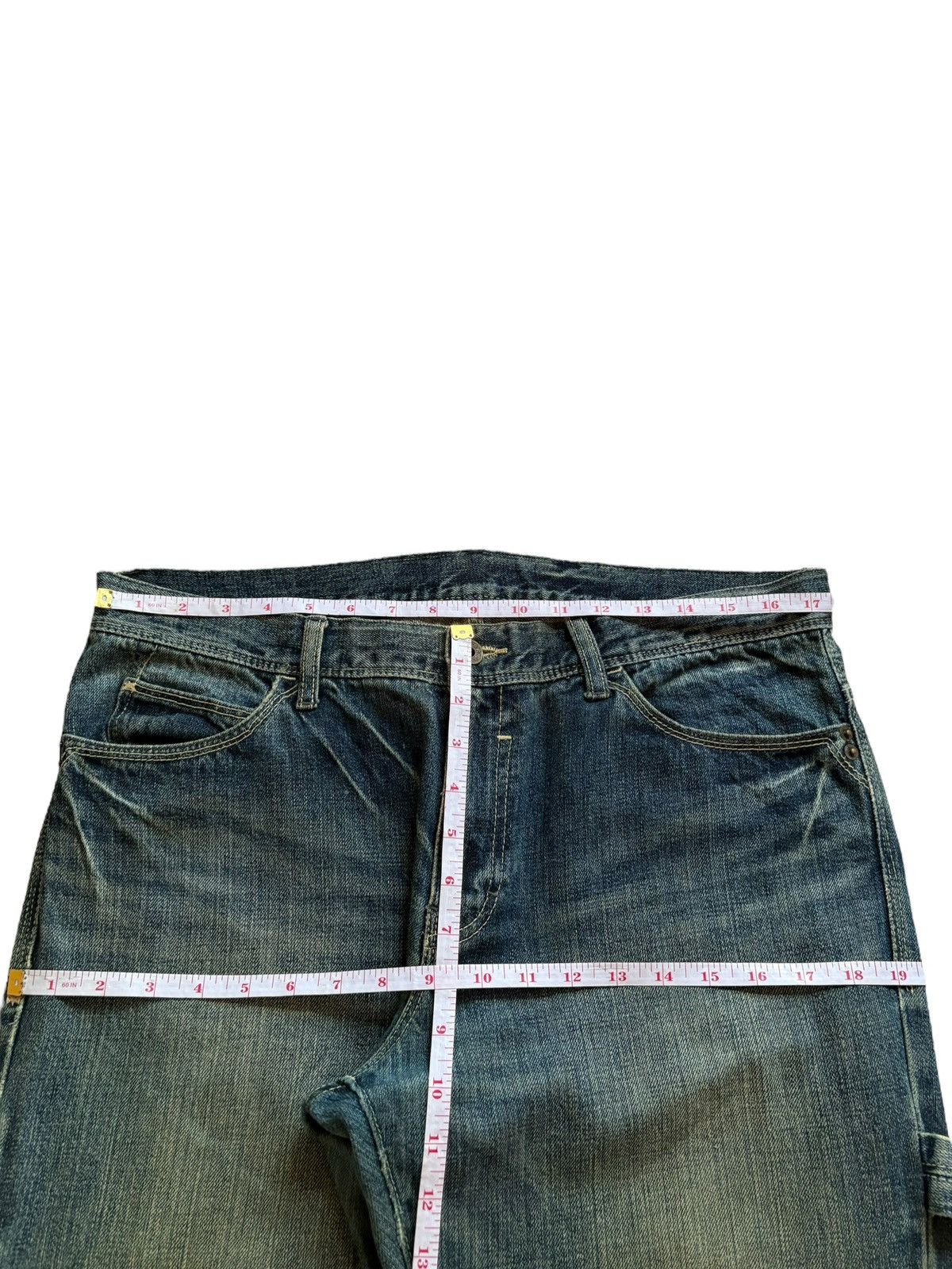 Japanese Brand Vintage Japanese Brand Mud Wash Loose Baggy Carpenter Jeans Size US 35 - 12 Thumbnail