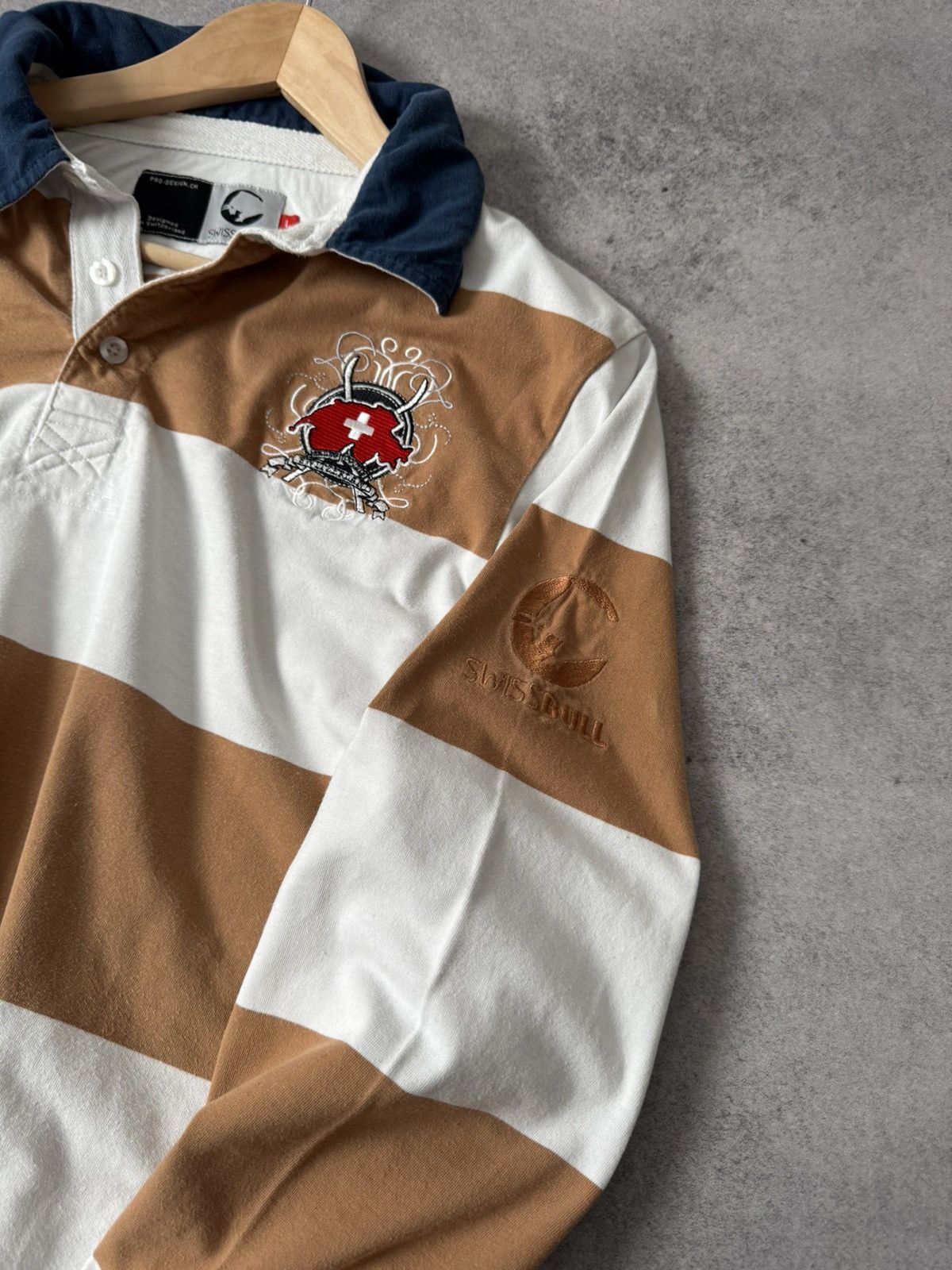 K-Swiss Vintage Swiss Bull rugby polos long-shirts mens size L Size US L / EU 52-54 / 3 - 4 Thumbnail