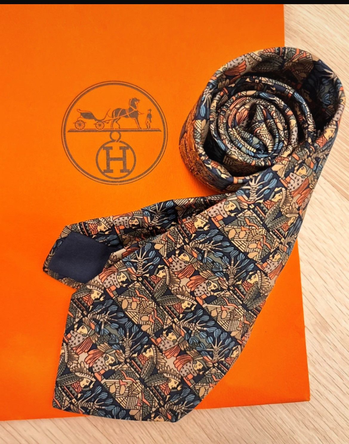 Hermes × Vintage Hermes silk tie Size ONE SIZE - 2 Thumbnail