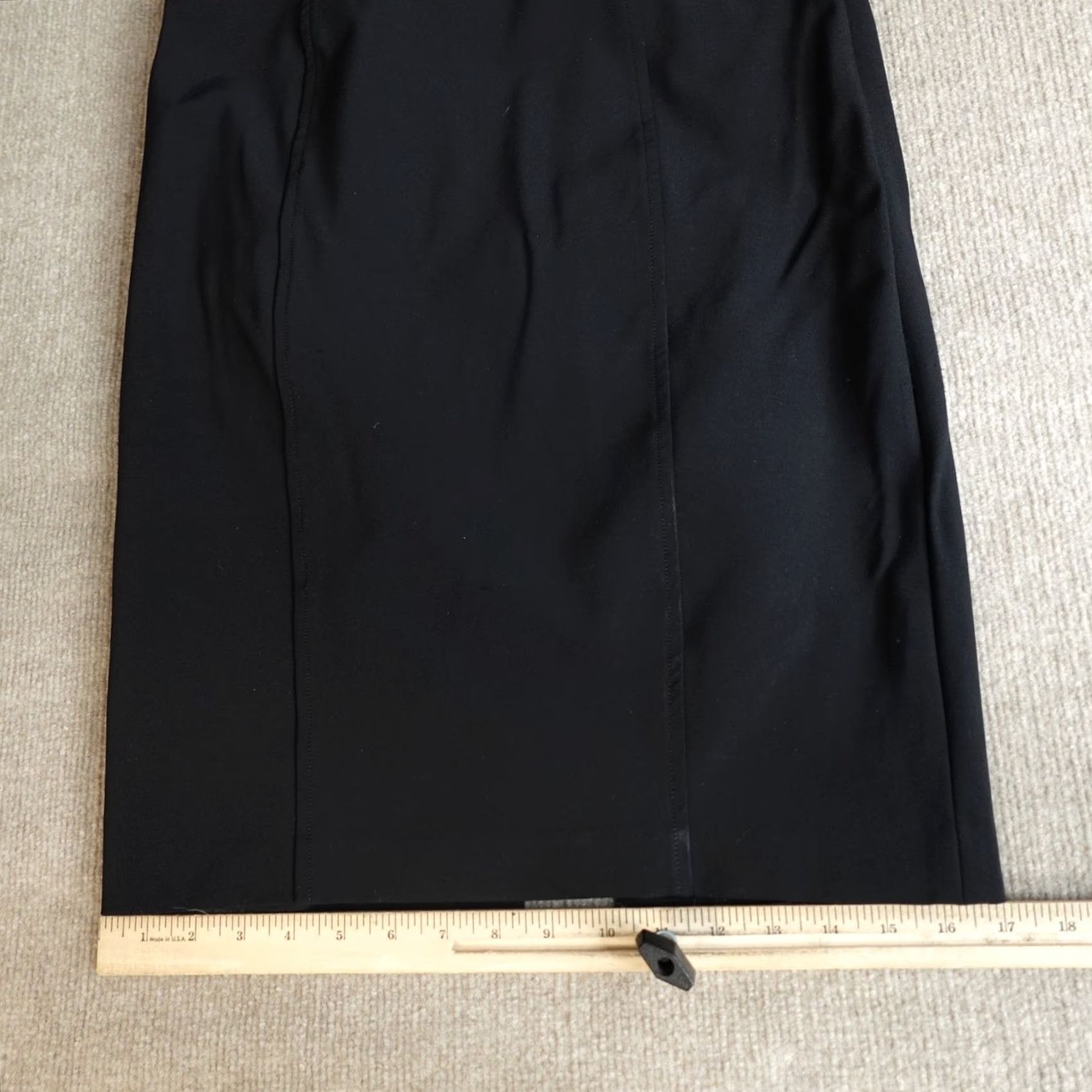 Veronica Beard VERONICA BEARD Skirt Womens 10 Black Solid Pencil Pull On Midi Size 32" / US 10 / IT 46 - 4 Thumbnail
