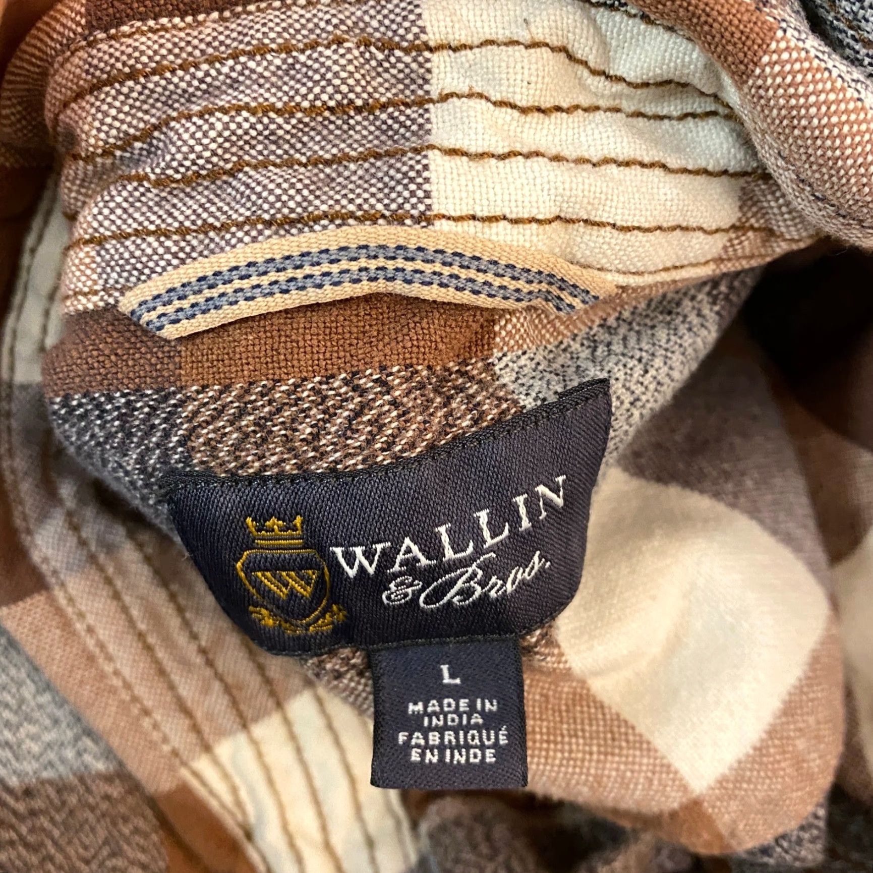 Vintage VINTAGE Wallin & Bros Flannel Shirt Men L Brown Plaid Button Up Cotton Buffalo Check Size US L / EU 52-54 / 3 - 2 Thumbnail