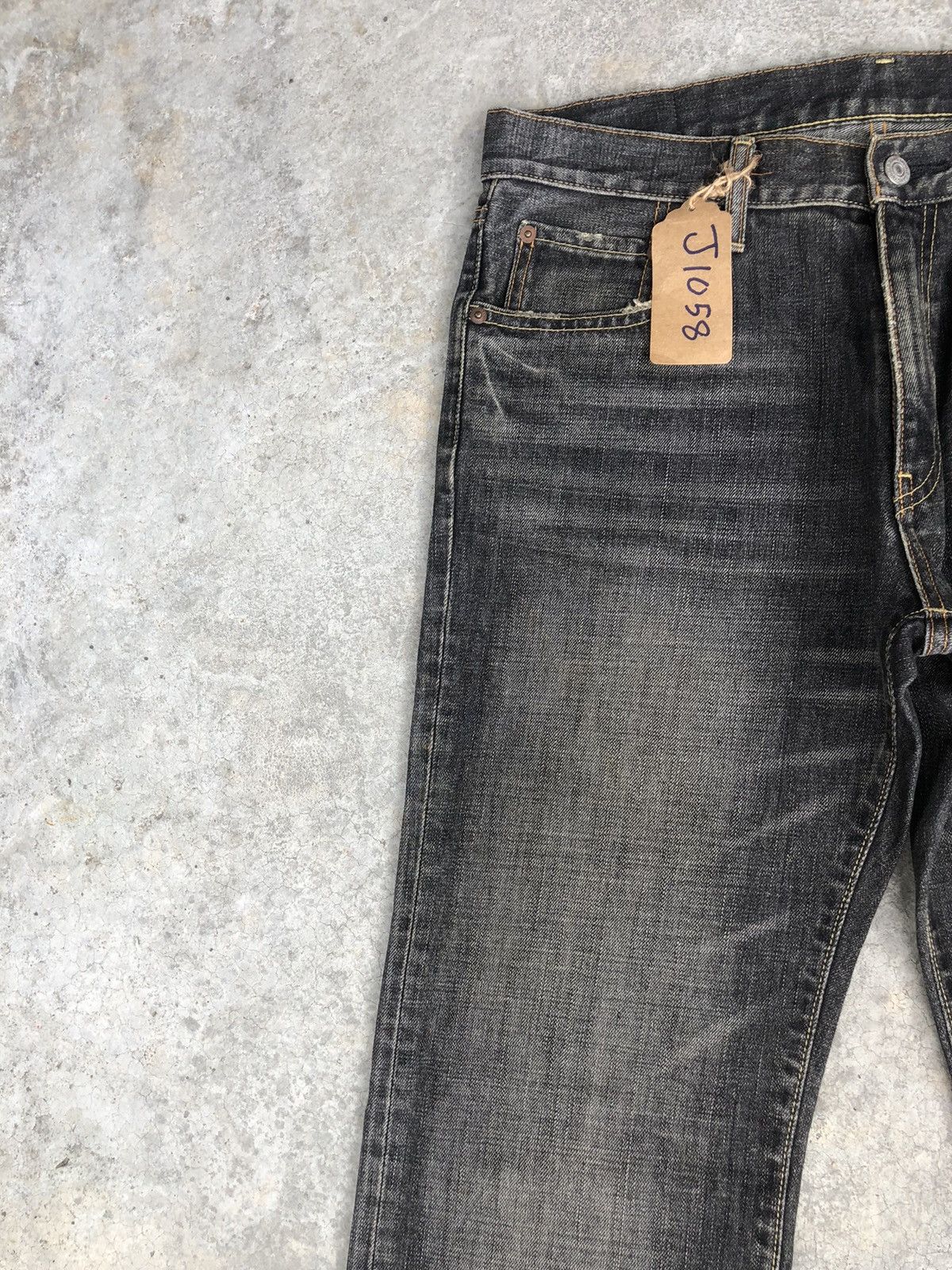 If Six Was Nine Japanese Uniqlo Flared Jeans Distressed Jeans Size US 33 - 4 Thumbnail