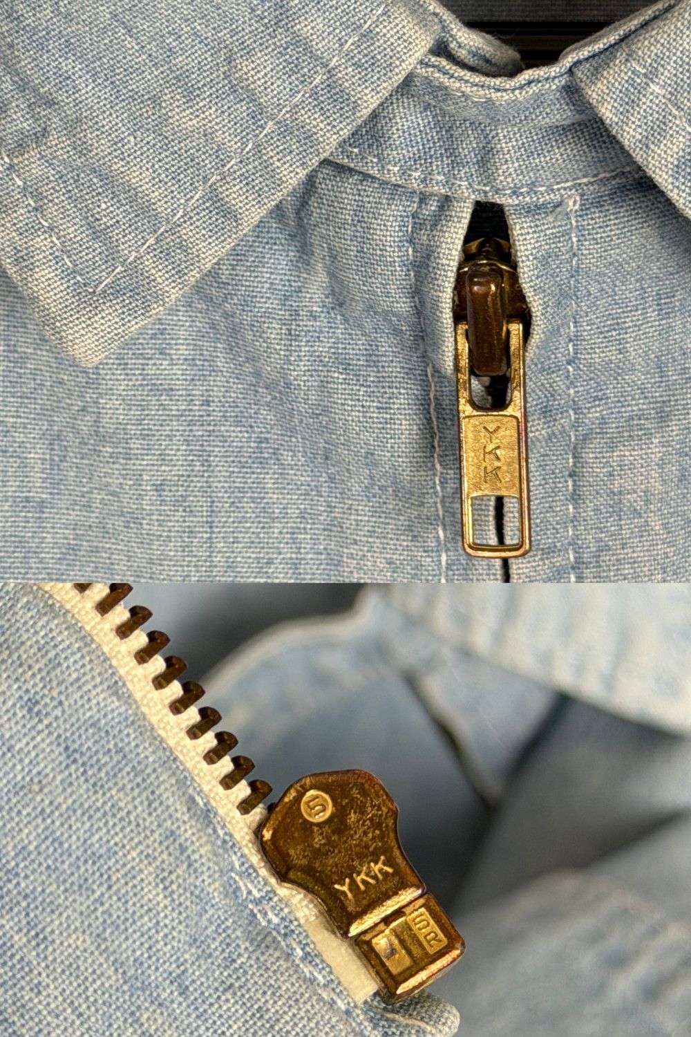 Polo Ralph Lauren 90s Polo Country Ralph Lauren Chambray Zip Jacket Size US L / EU 52-54 / 3 - 6 Thumbnail