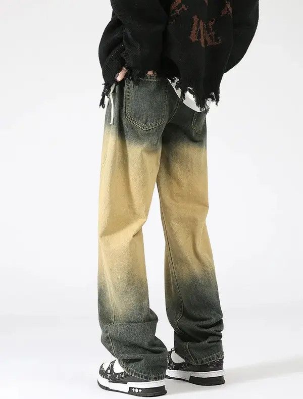 Japanese Brand nezawa x ouchi Streetwear Gradient Washed Jeans Trousers Size US 36 / EU 52 - 5 Thumbnail