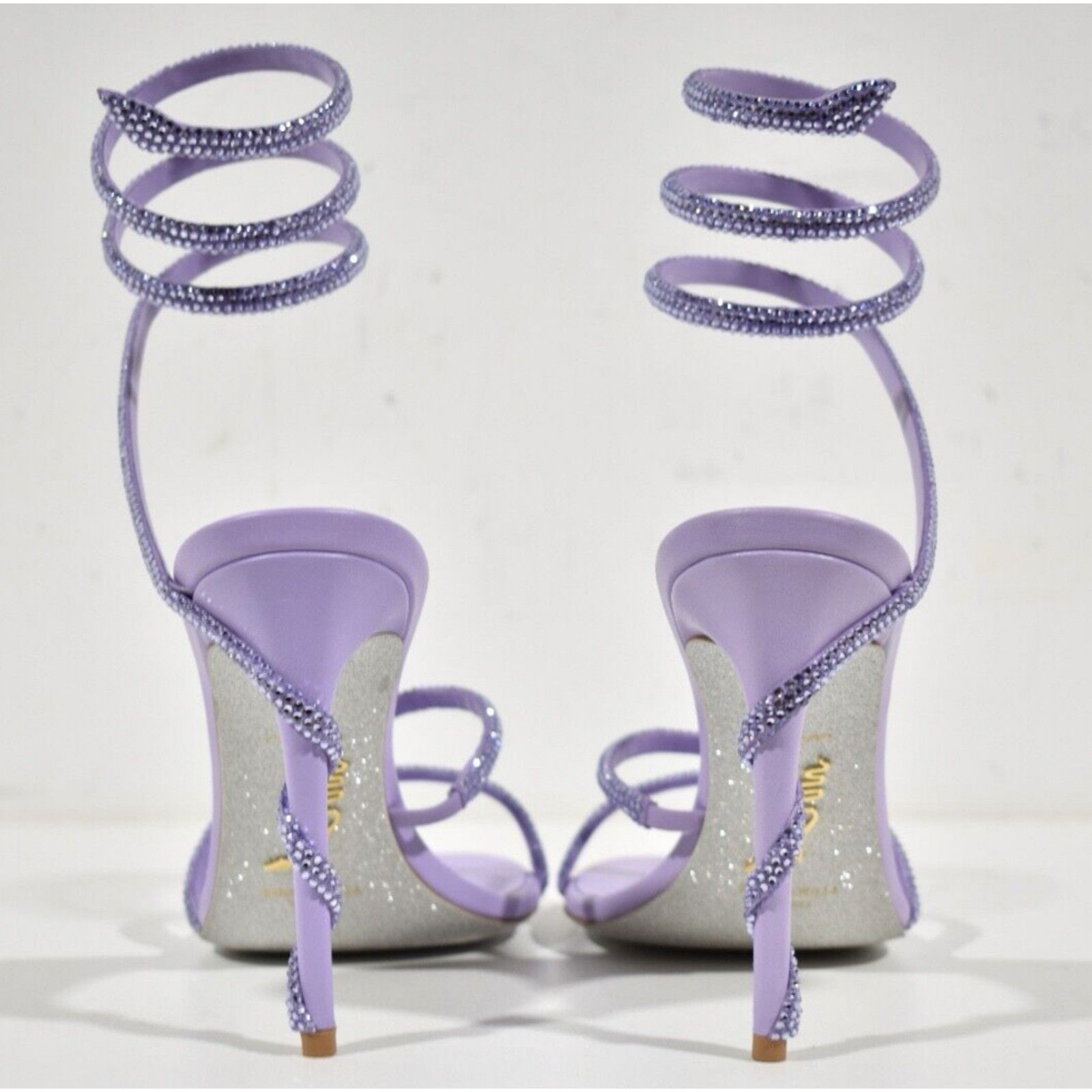 Rene Caovilla Margot Strass Ankle Wrap Strap Sandal Heel Pump 40 Size US 10 / IT 40 - 10 Thumbnail