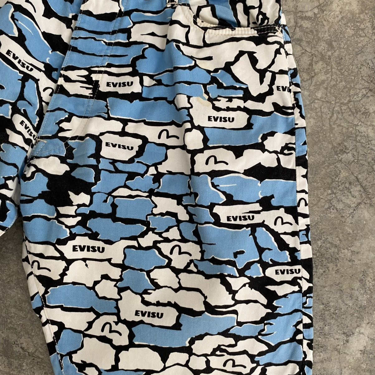 Evisu 2001 Evisu Ishigaki Camo OVP Baggy Jeans Shorts Jorts Size US 34 / EU 50 - 16 Thumbnail