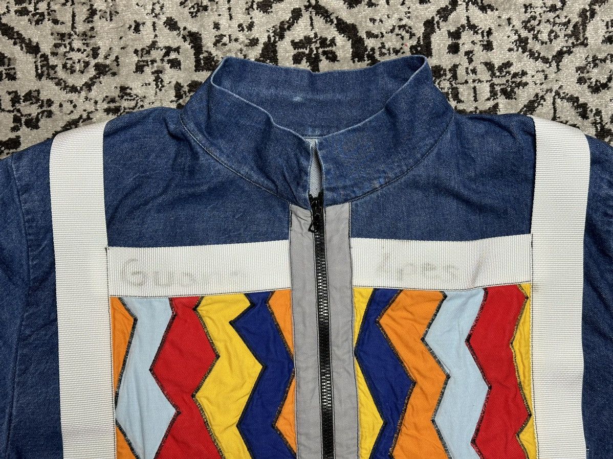 Coachella Vintage Handmade Guano Apes Carnival Denim Costume Suit Size US XL / EU 56 / 4 - 7 Thumbnail