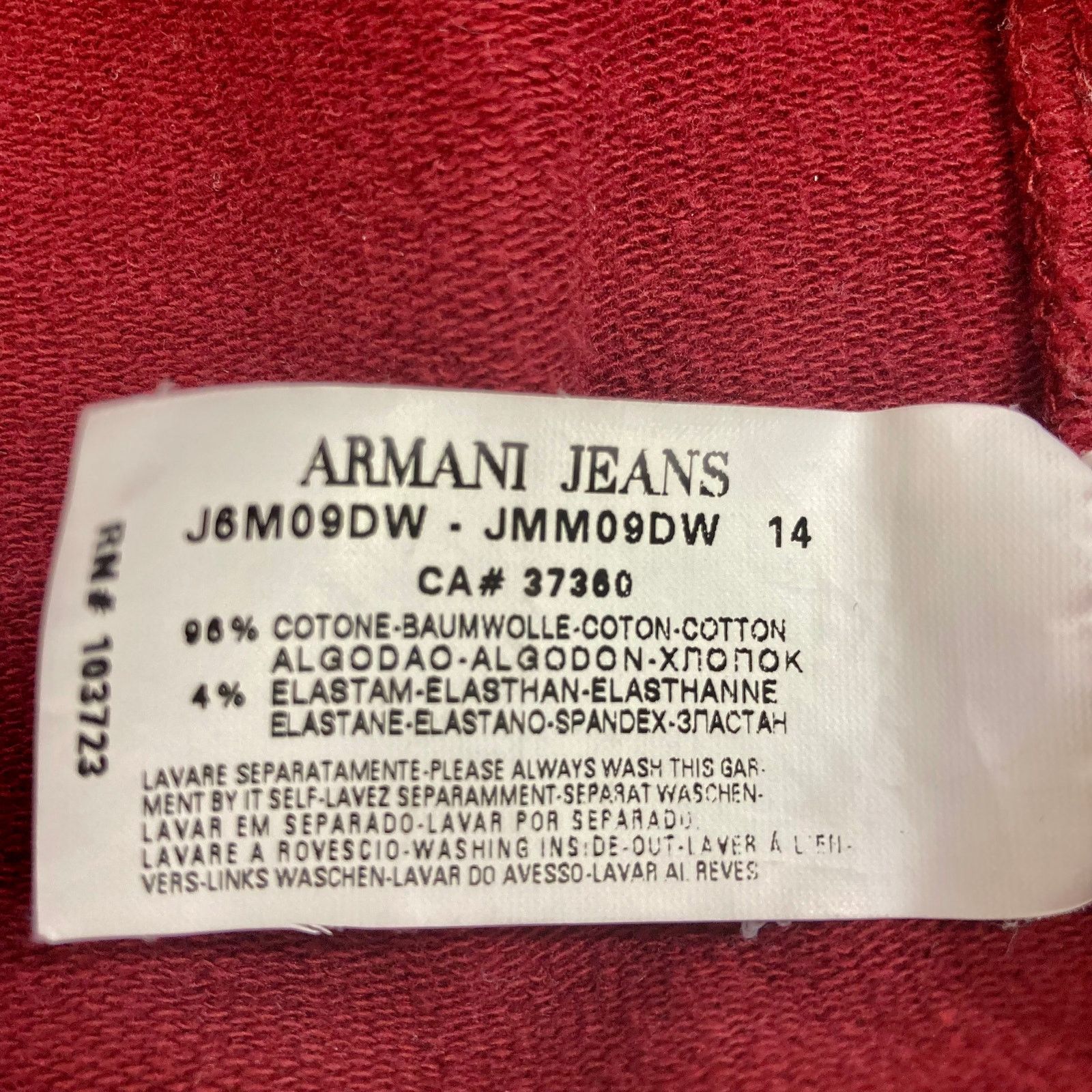 Armani Armani Jeans burgundy logo sweatshirt, long sleeve crew neck Size US XS / EU 42 / 0 - 8 Thumbnail
