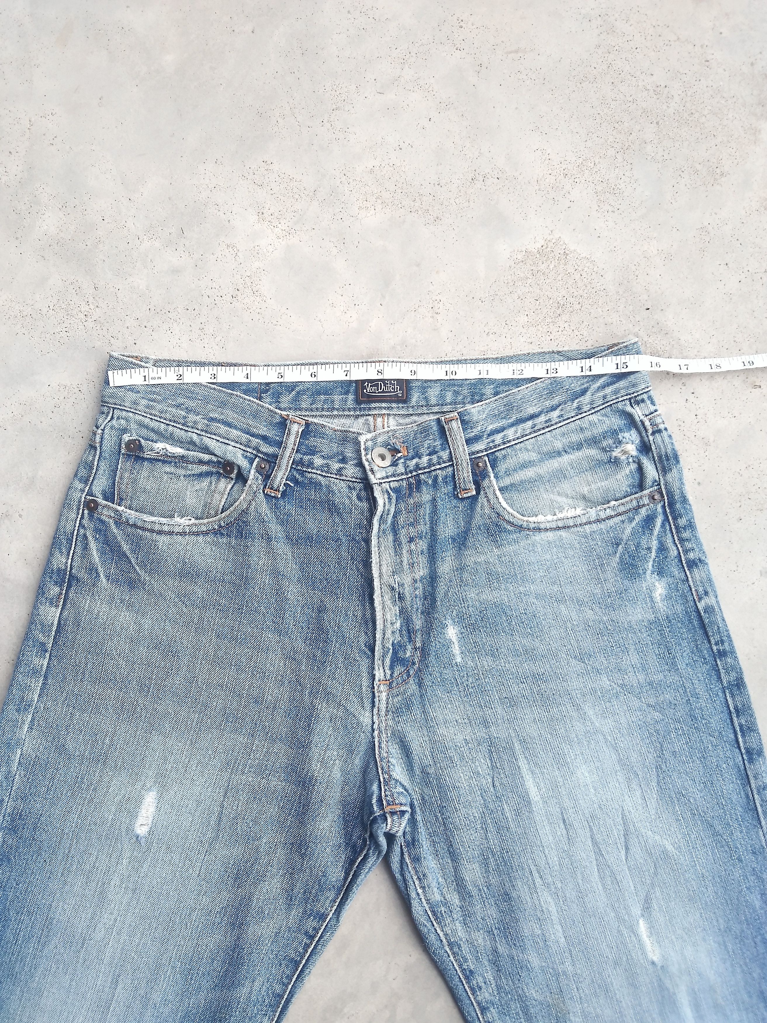 Von Dutch Vintage Von Dutch Big Logo Straight Leg Jeans 31x32 Size US 31 - 6 Thumbnail