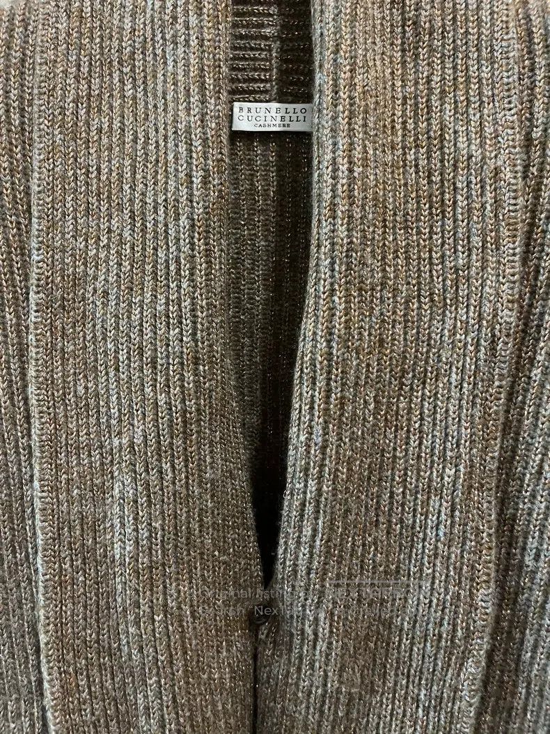 Brunello Cucinelli Brunello Cucinelli Cashmere gold open-front jacket Size M / US 6-8 / IT 42-44 - 4 Thumbnail