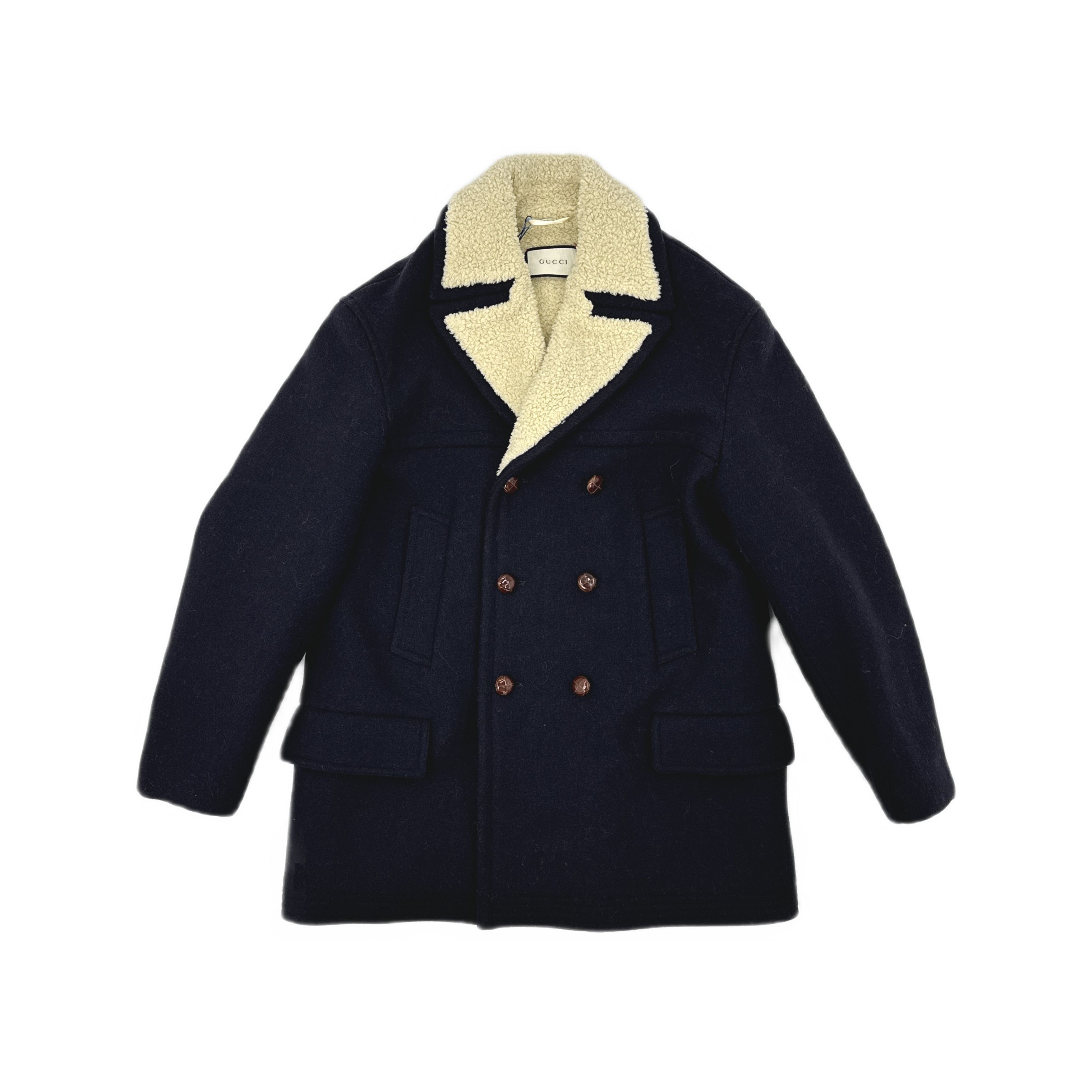 Gucci Gucci Wolf Embroidery Pea Coat Size 48 Size US M / EU 48-50 / 2 - 1 Thumbnail