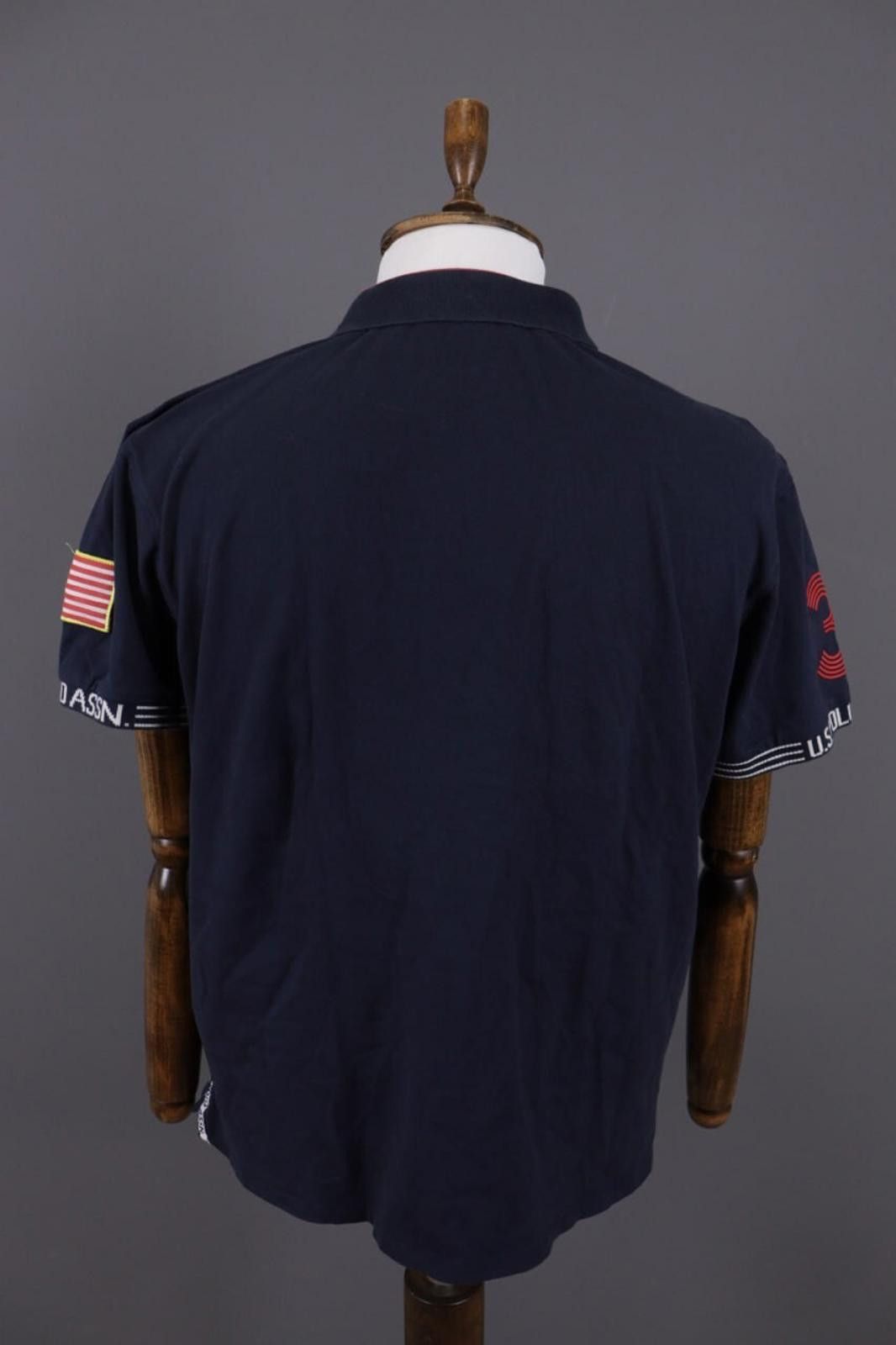 U.S. Polo Assn. U.S.Polo Assn Stretch Fit Blue USA Flag Polo Shirt Size XXL Size US XXL / EU 58 / 5 - 6 Thumbnail