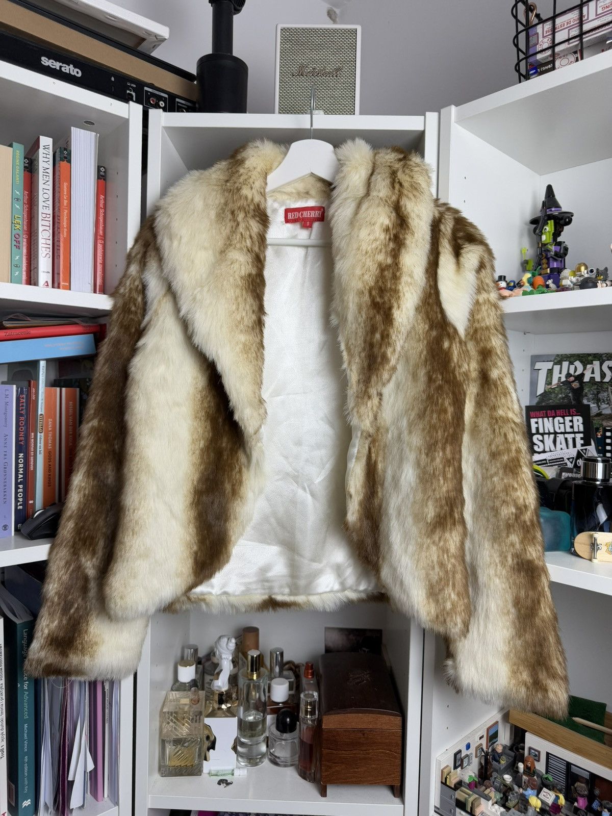 Japanese Brand Vintage y2k cropped faux fur coat jacket S Kate moss scandi Size S / US 4 / IT 40 - 1 Thumbnail