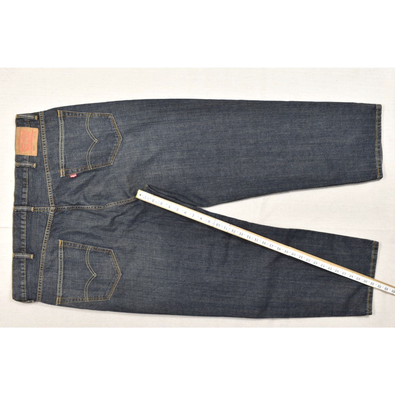Levi's Levi's Jeans Men 550 Relaxed Straight 42x30 Blue Cotton Blend Zip Inseam 30 Denim Solid Size US 42 / EU 58 - 4 Thumbnail