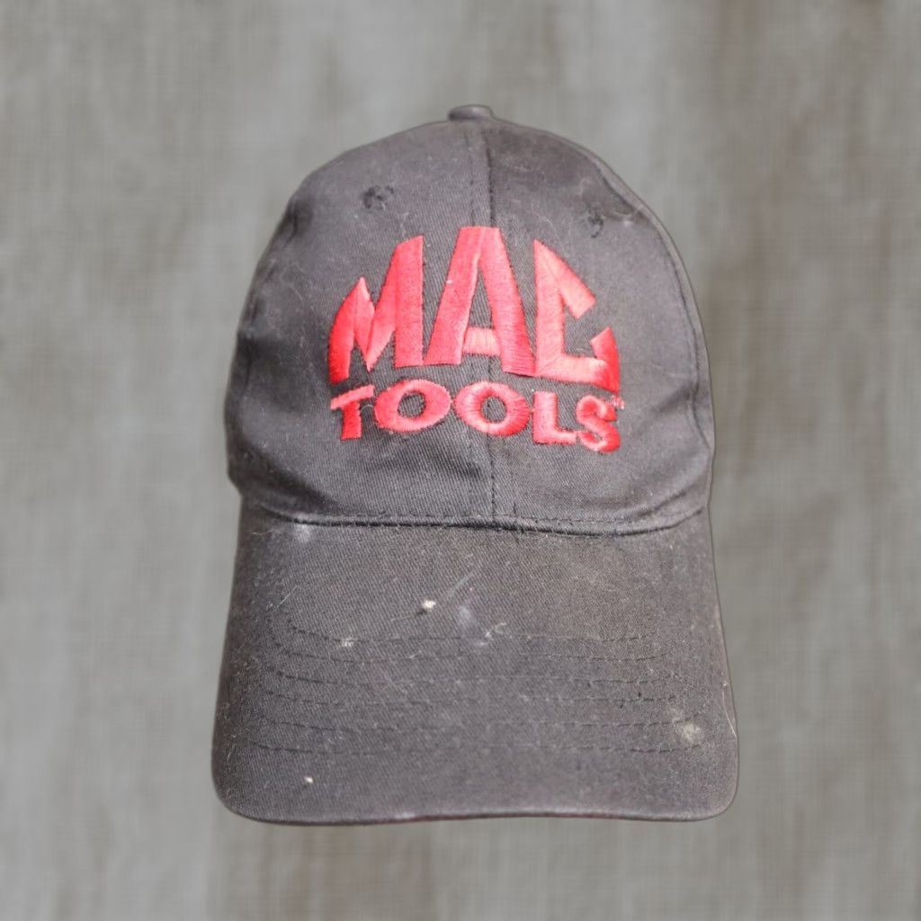 Vintage MAC Tools Hat Baseball Cap, Adjustable, Black, Embroidered, Canvas, Cotton, Mens, Hat Size ONE SIZE - 1 Thumbnail