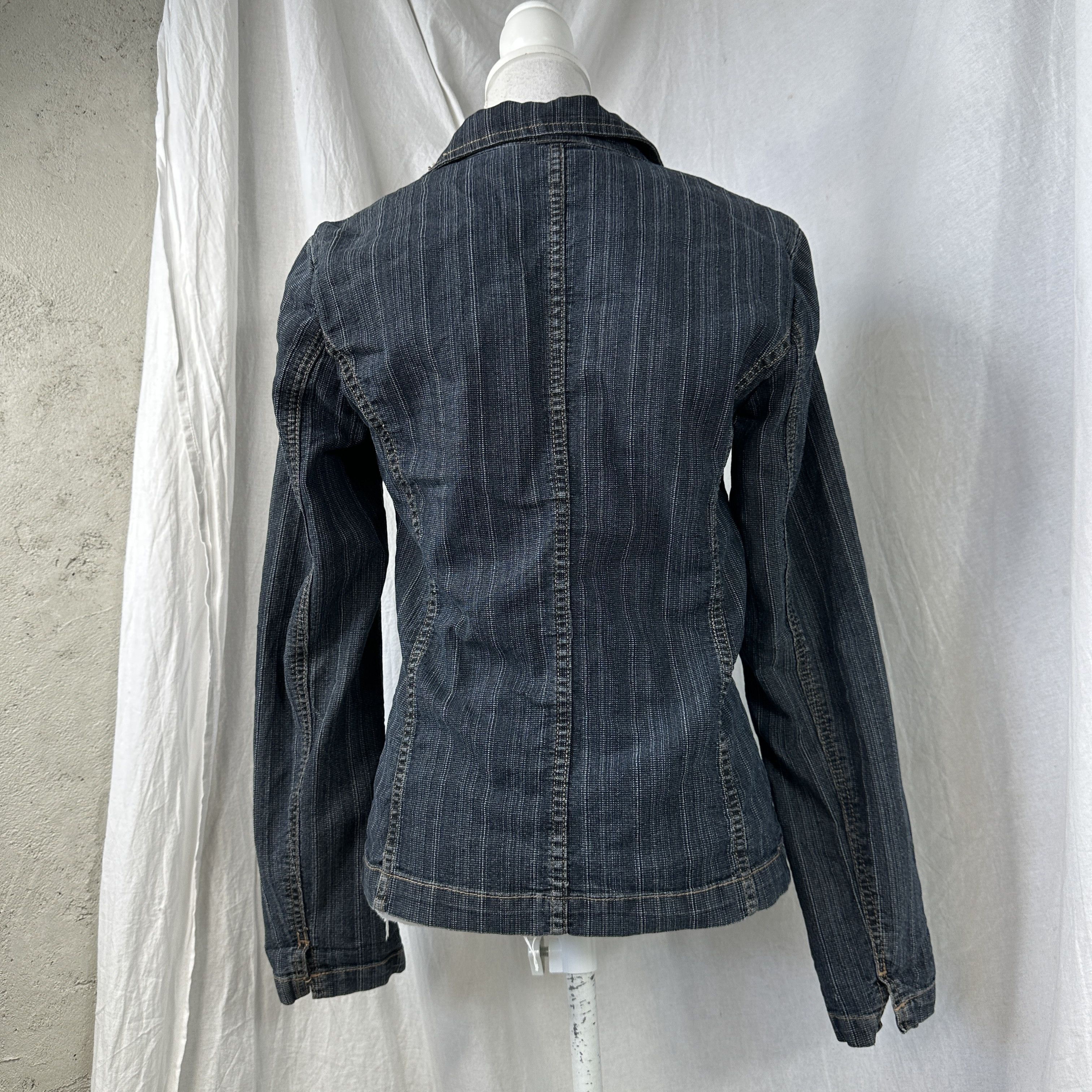 Vintage Vintage Denim Preppy Casual Stripped Butonned 00s Jacket Size M / US 6-8 / IT 42-44 - 6 Thumbnail