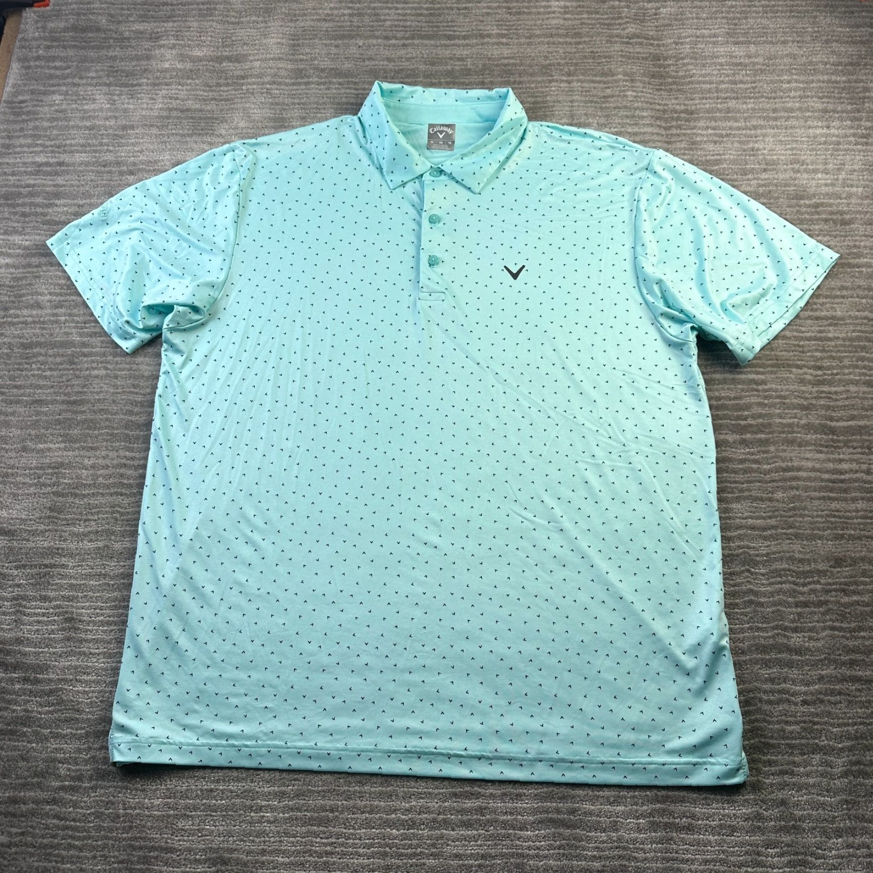 Callaway Callaway Polo Shirt Mens XL Green Geometric All Over Print Golf Performance Shirt Size US XL / EU 56 / 4 - 2 Thumbnail