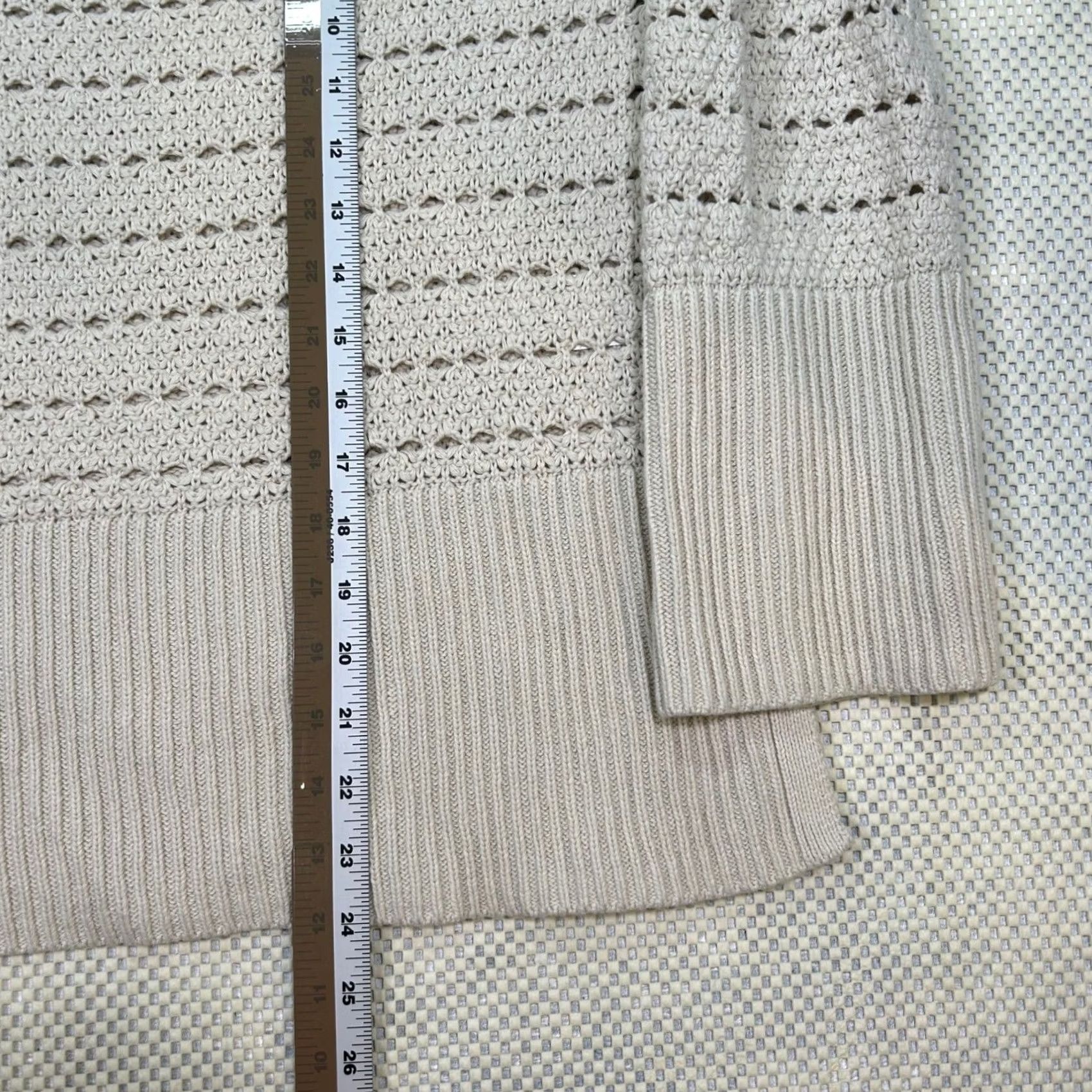 Gap VINTAGE GAP Cotton Knit Sweater Open Stitch Pullover Relaxed Fit Cream XS Size XS / US 0-2 / IT 36-38 - 7 Thumbnail