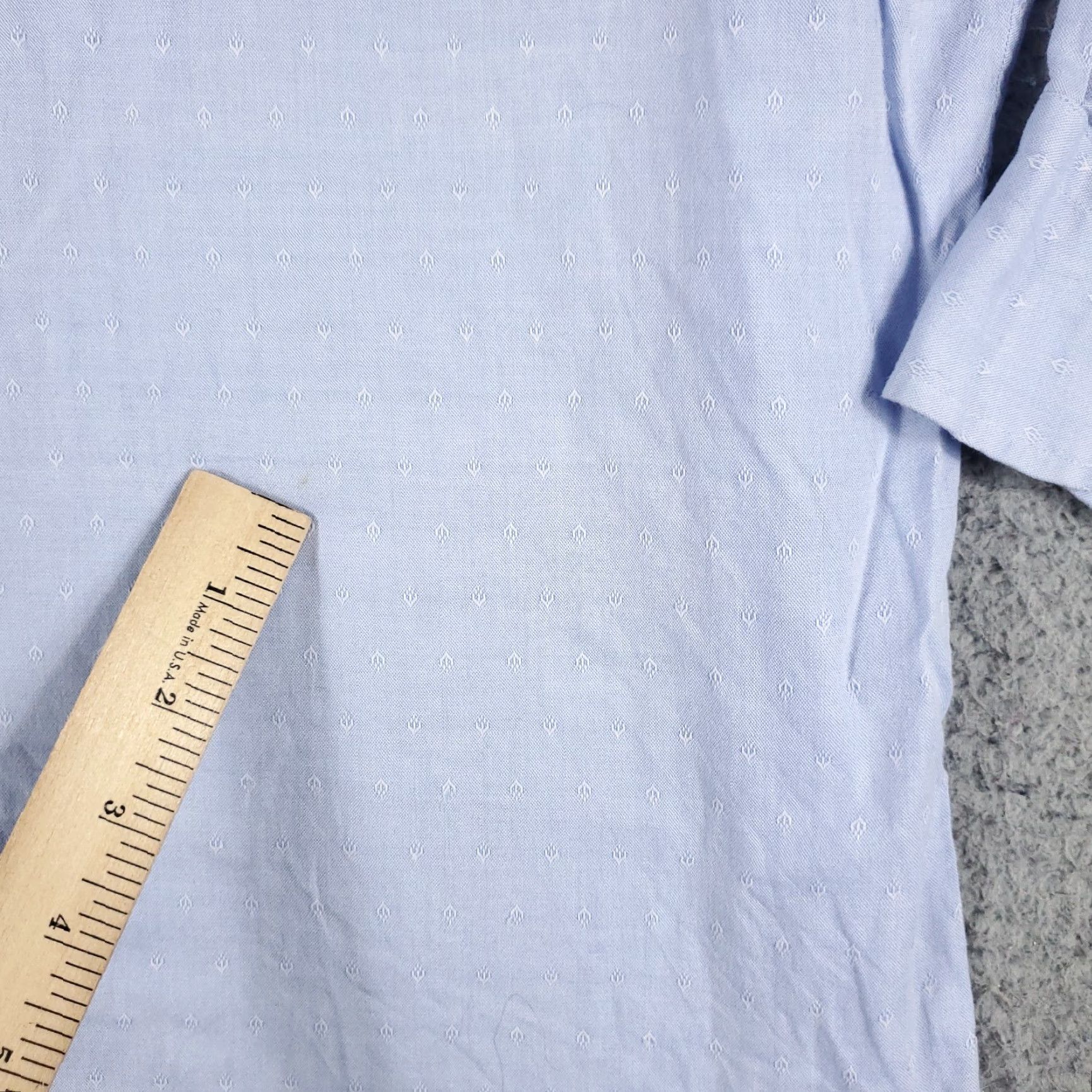 Ralph Lauren Ralph Lauren Shirt Mens 17.5 Blue Dress Button Up Long Sleeve Shirt Dress Shirt Button-Down 17.5 Overall Blue Mens Size 46R - 4 Thumbnail