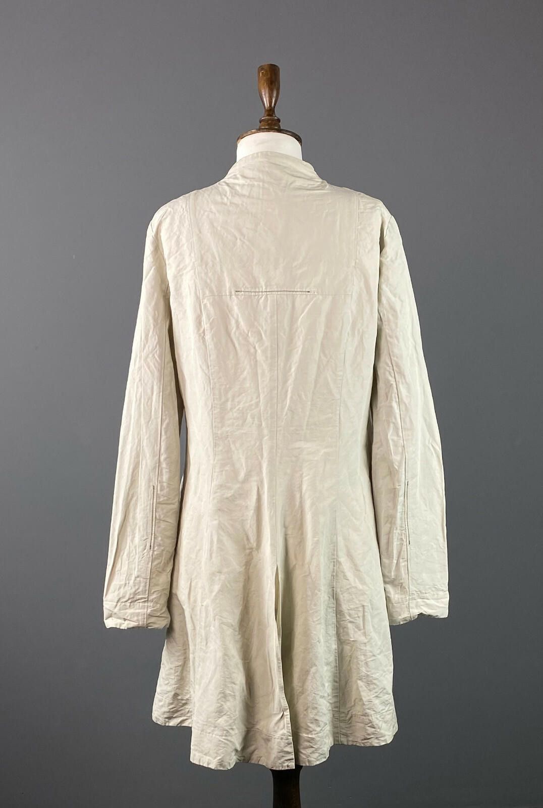 Designer Absolut By Zebra Ivory Linen Full Zip Coat Jacket Size 2 Size XS / US 0-2 / IT 36-38 - 5 Thumbnail