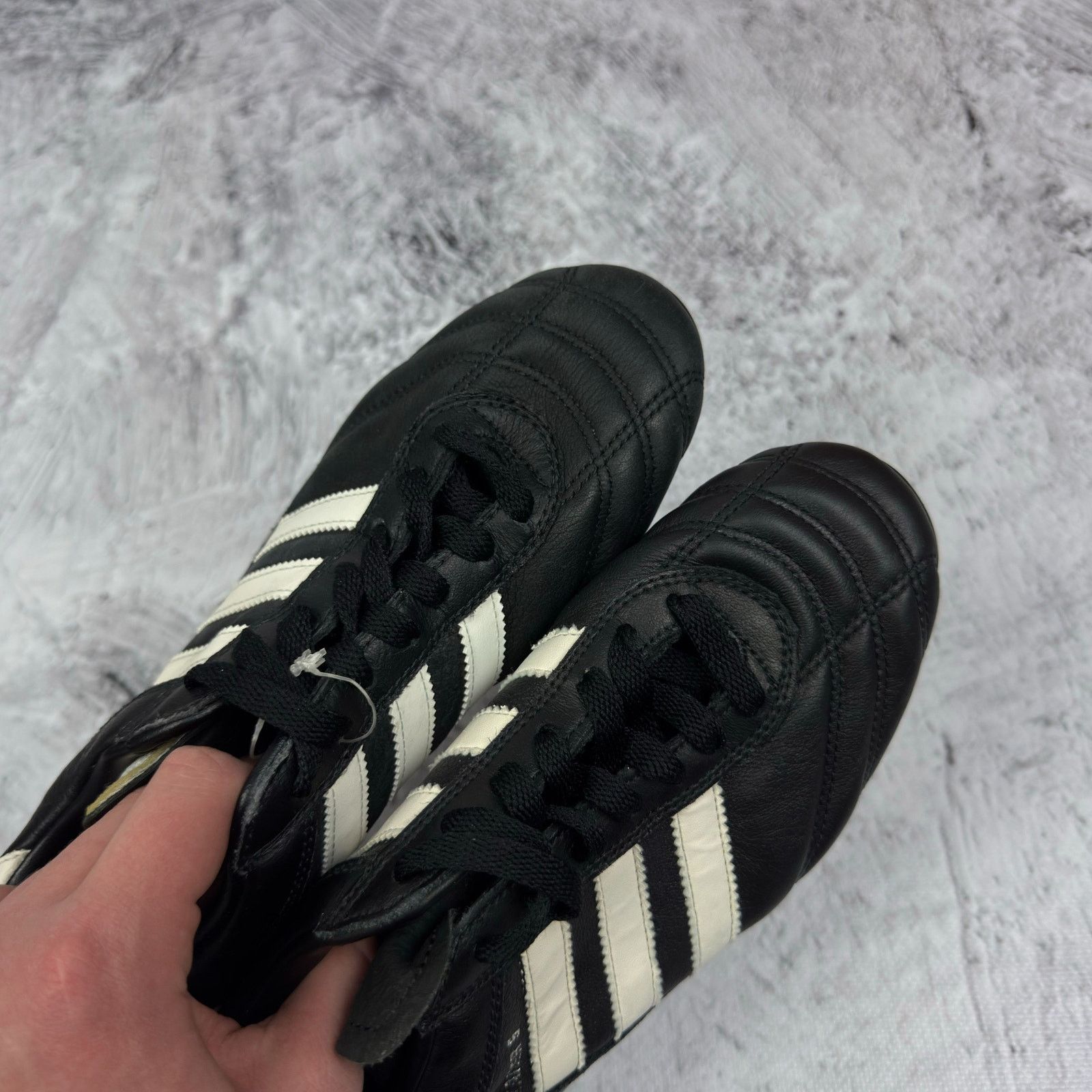 Adidas Adidas Kaiser 5 Cup Men's Black Beige Leather Soccer Cleats Size US 7 / EU 40 - 4 Thumbnail
