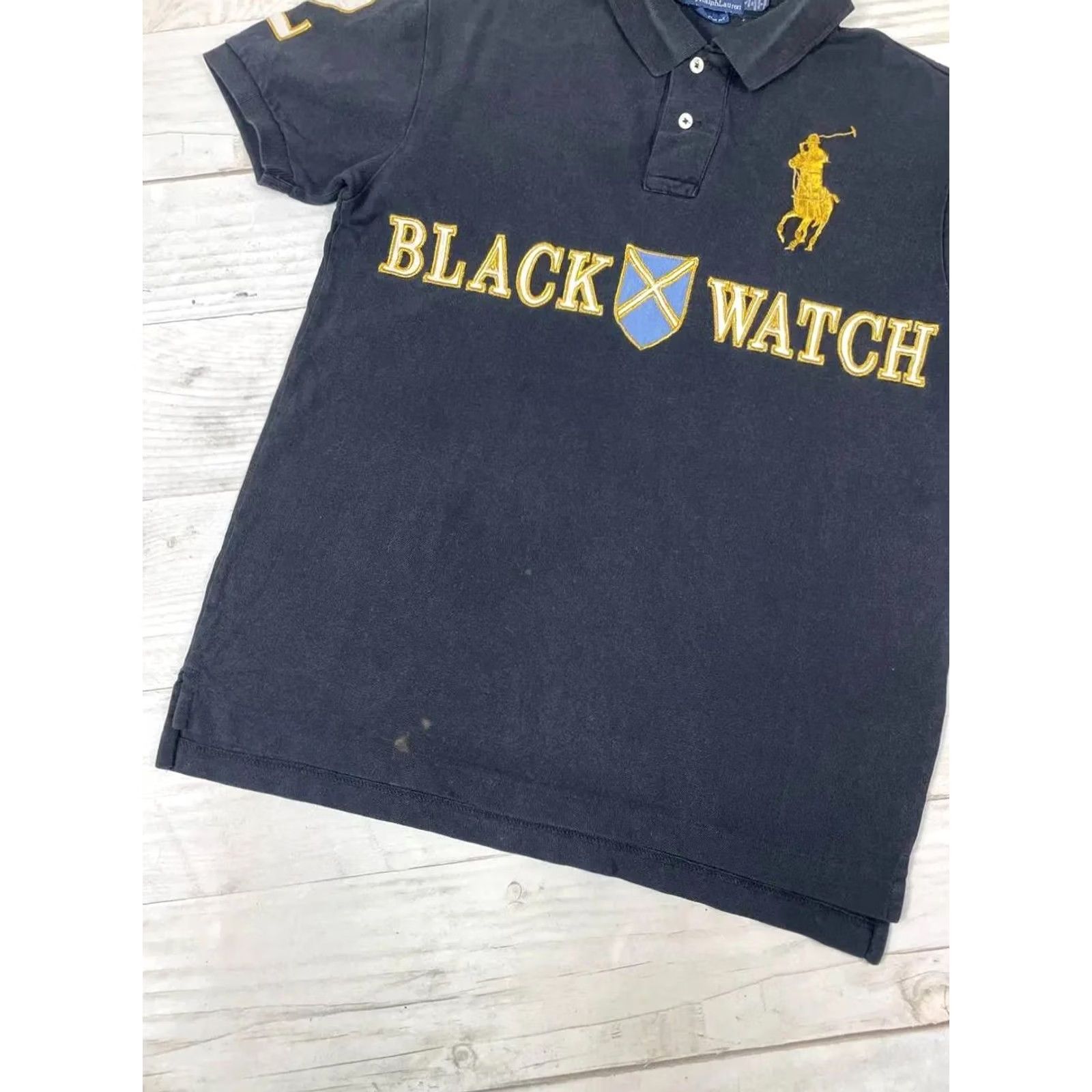 Polo Ralph Lauren VINTAGE Polo Ralph Lauren Rugby Shirt Black Mens Size XL Big Pony Size US XL / EU 56 / 4 - 2 Thumbnail