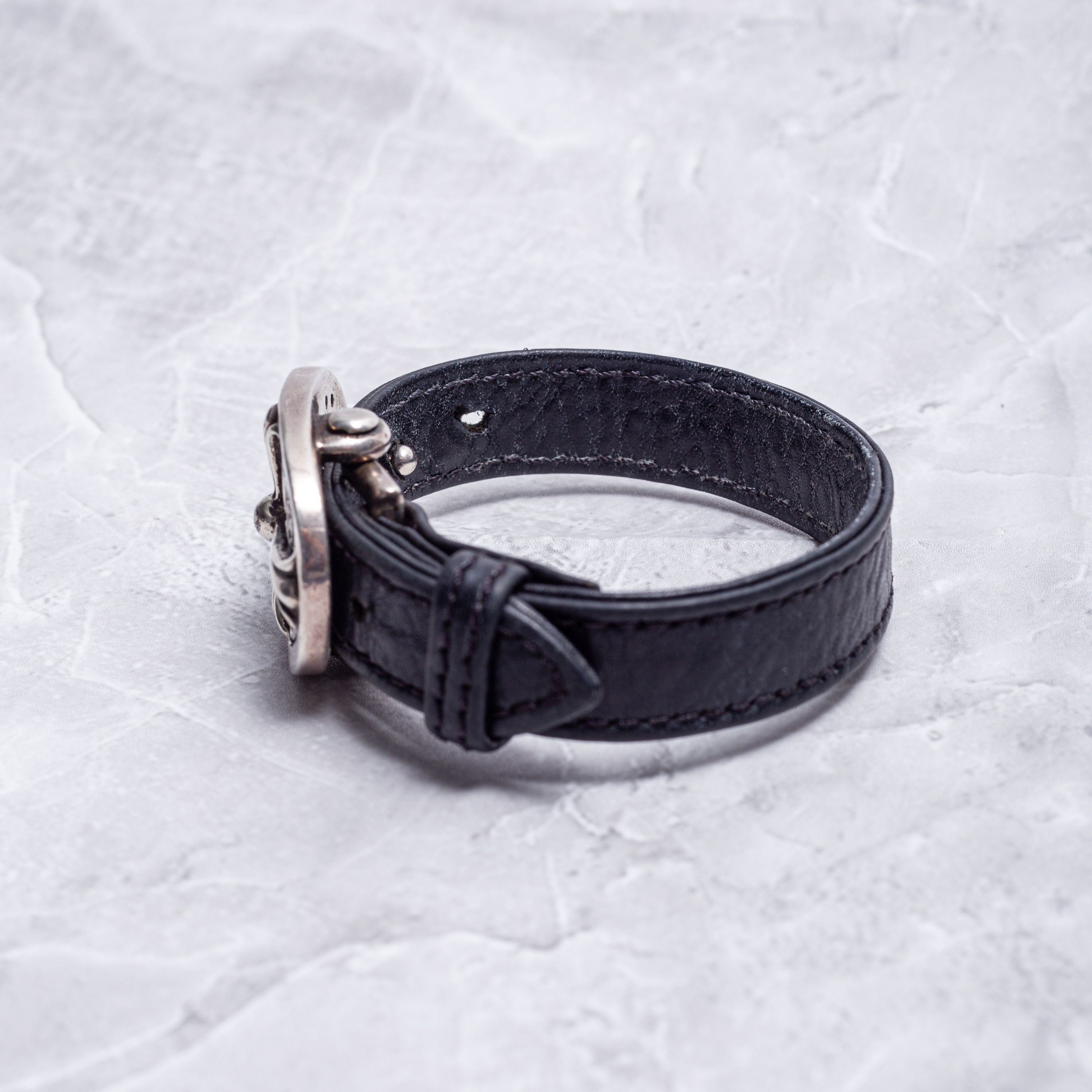 Chrome Hearts CHROME HEARTS Leather Bracelet Tiny Classic Oval Size ONE SIZE - 6 Thumbnail