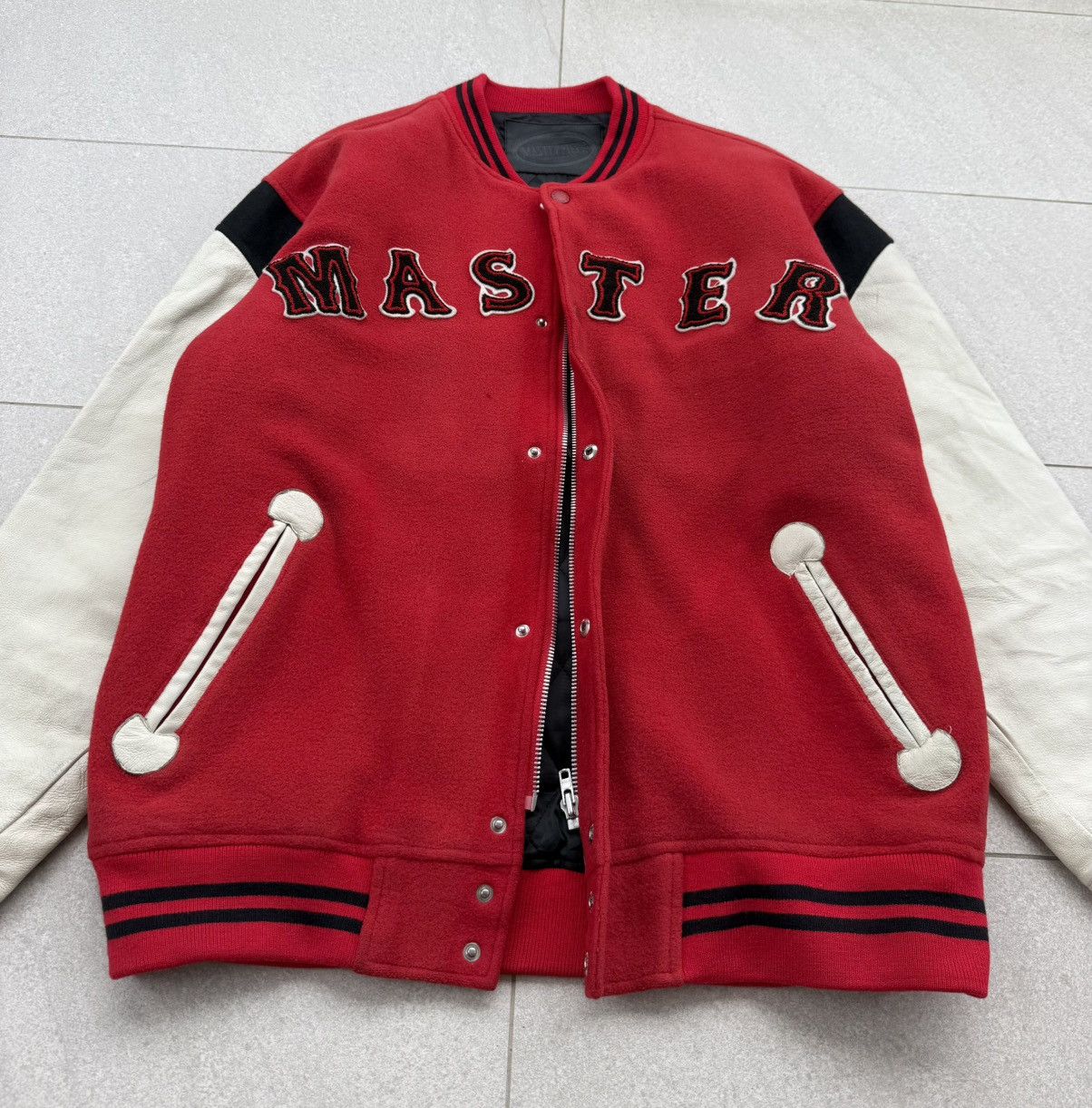 MasterPiece VTG MASTERPIECE Varsity Wool Leather Sleeve Letterman Jacket Size US L / EU 52-54 / 3 - 3 Thumbnail