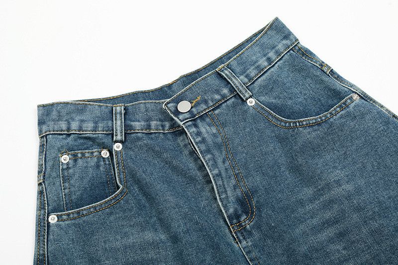 Vintage American retro washed distressed curved jeans Size US 32 / EU 48 - 3 Thumbnail