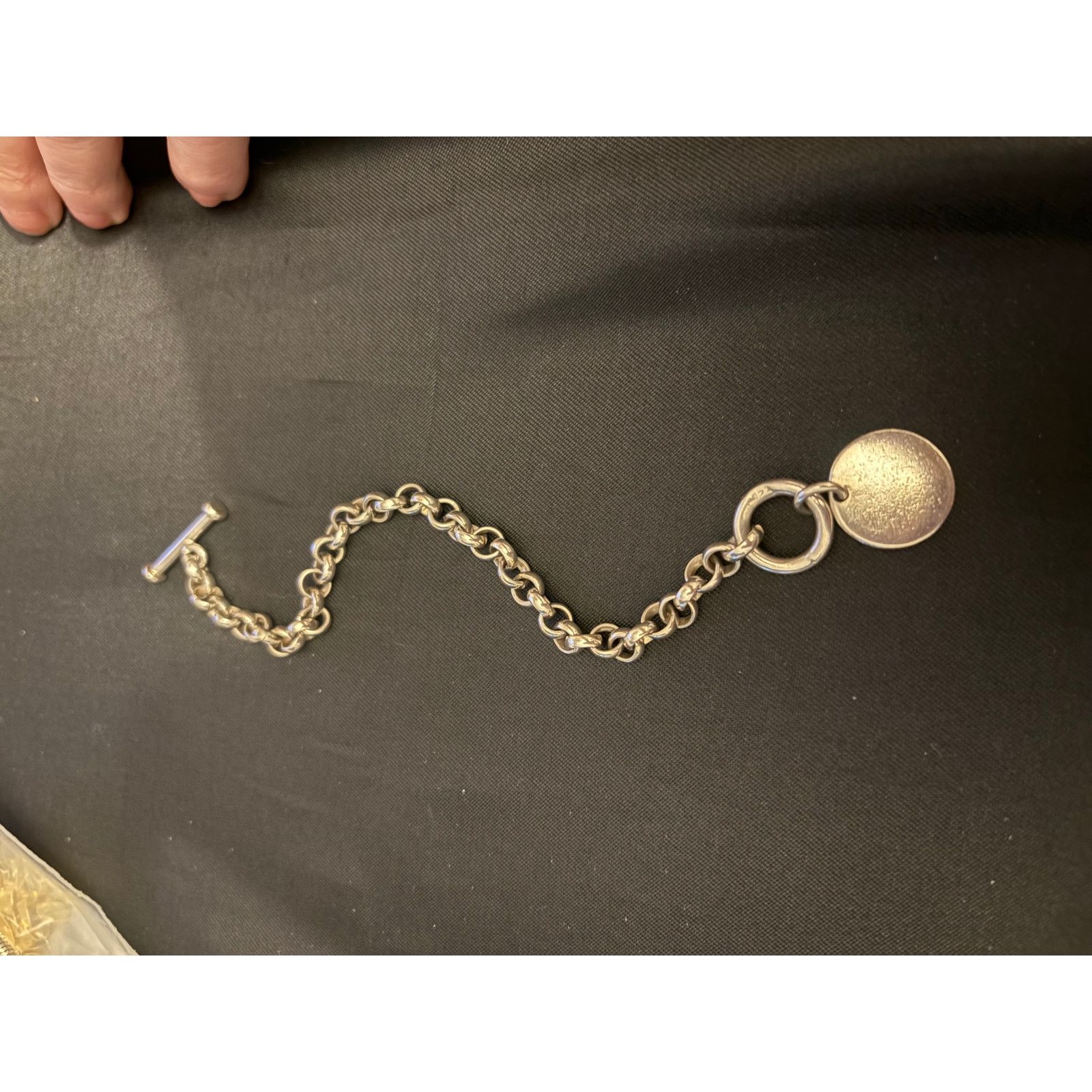 Other Vintage Sterling Silver Toggle Bracelet 925 23g Size 6.5 Size ONE SIZE - 6 Thumbnail