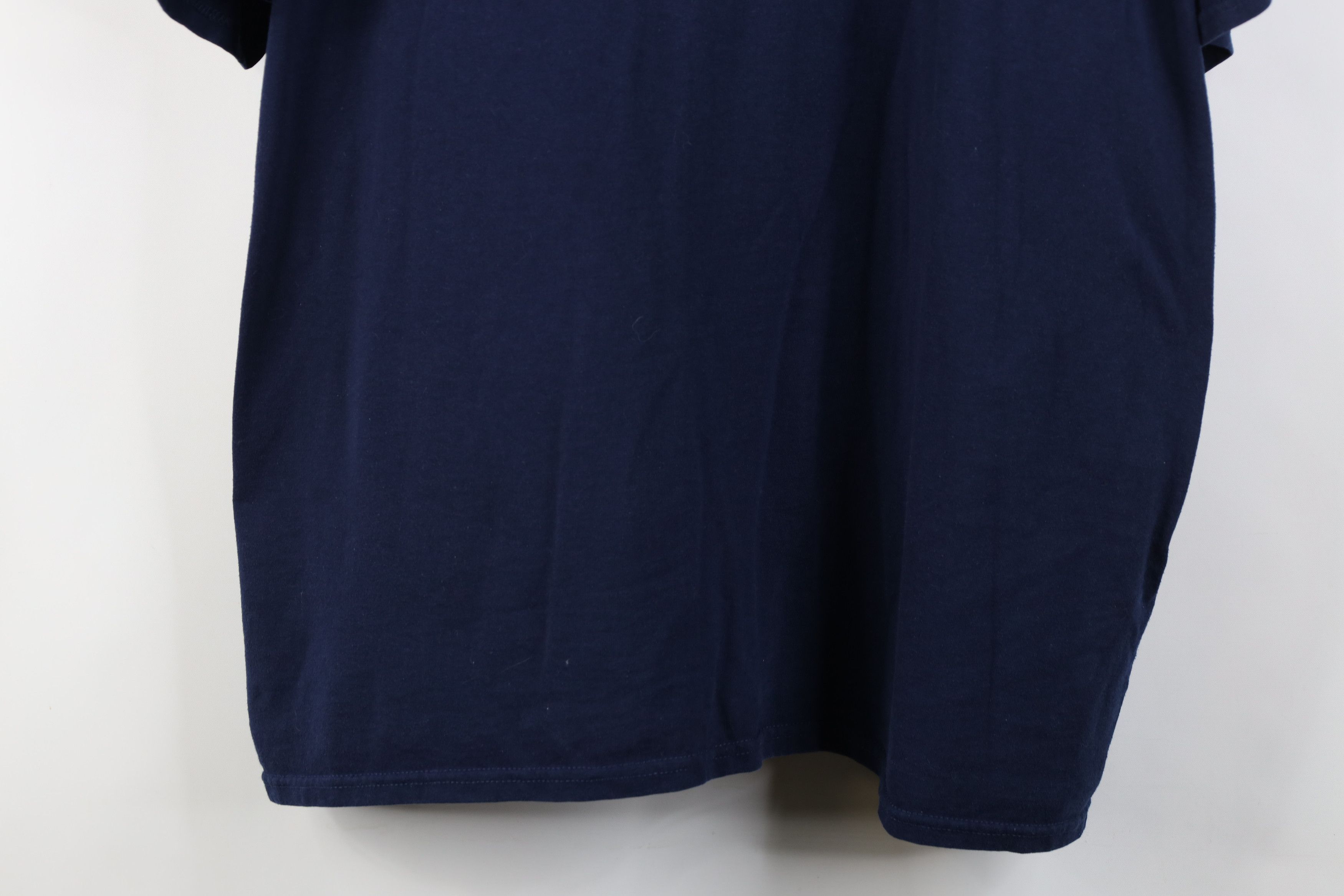 Vintage Vintage 90s Y2K Streetwear Blank Cotton T-Shirt Navy Blue Size US XXL / EU 58 / 5 - 3 Thumbnail
