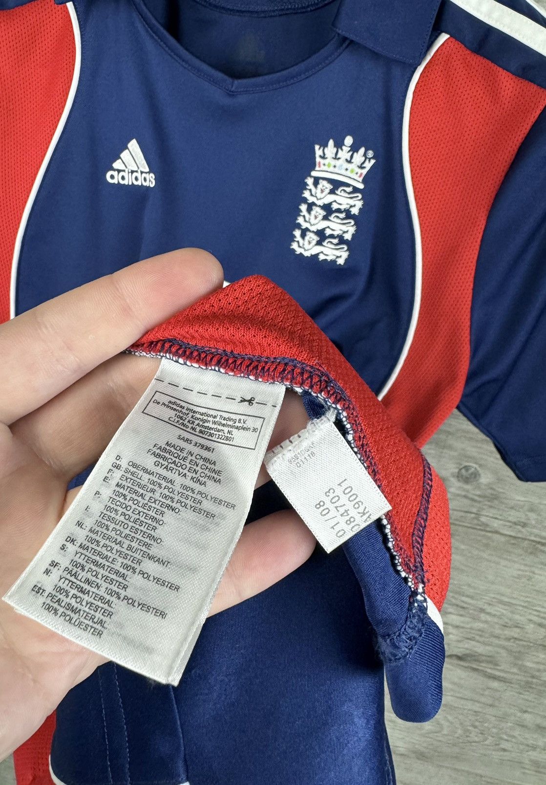 Adidas England Cricket Shirt Adidas 2008 Ashes Vodafone Jersey Size US S / EU 44-46 / 1 - 5 Thumbnail