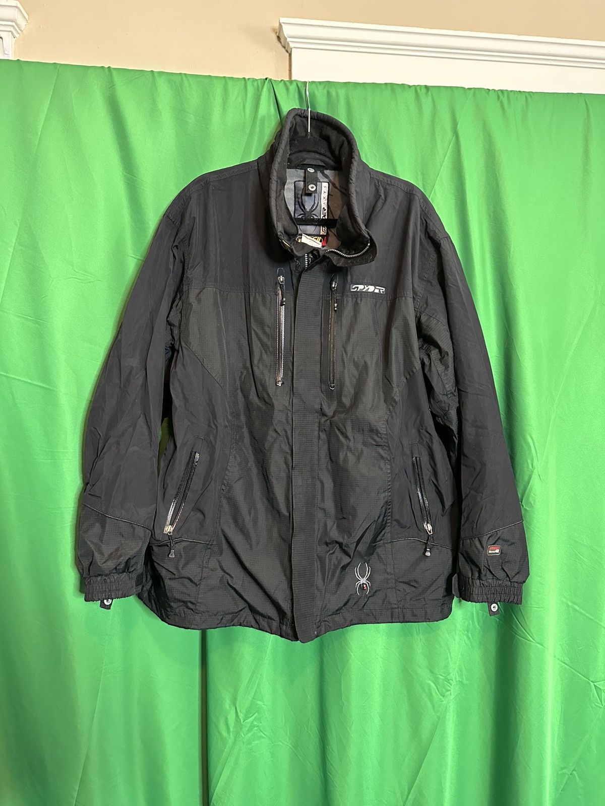 Vintage ripstop waterproof double zip biker jacket