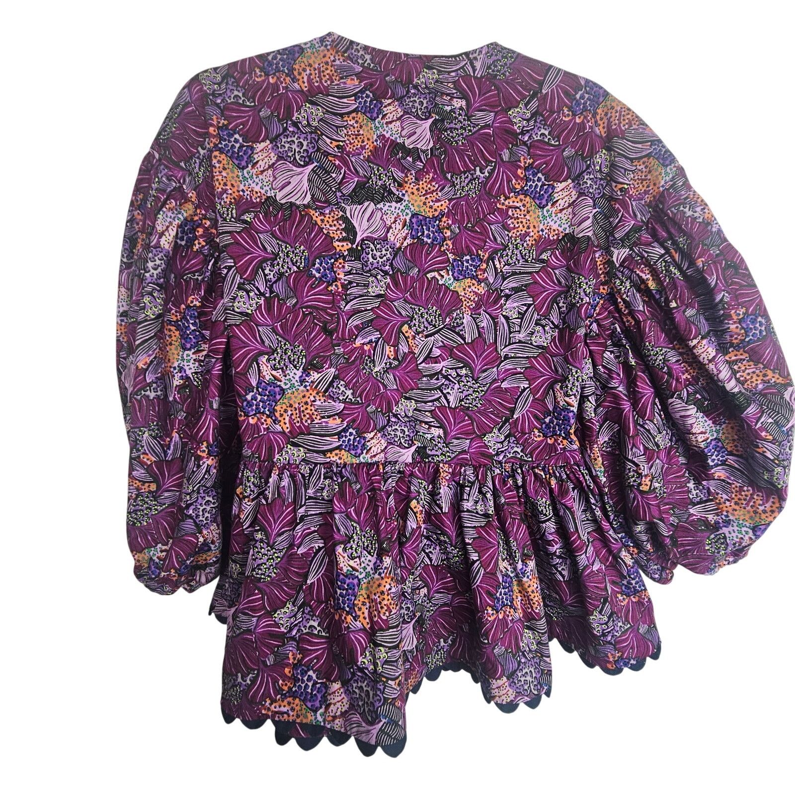 Target Basics Kika Vargas x Target Purple Coral Reef Scallop Edge Wrap Top Size S / US 4 / IT 40 - 9 Thumbnail