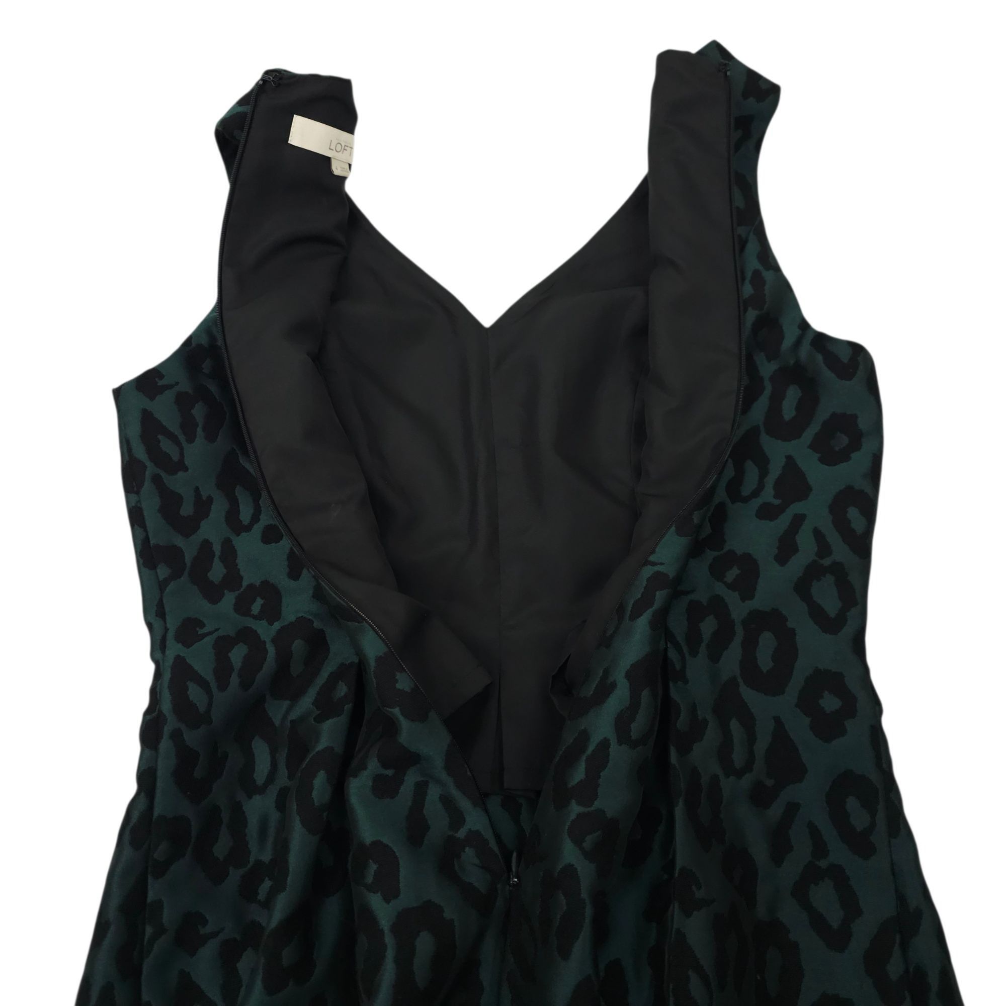 Loft Ann Taylor Loft Leopard Print Jacquard Fit & Flare Dress 4 Size S / US 4 / IT 40 - 7 Thumbnail