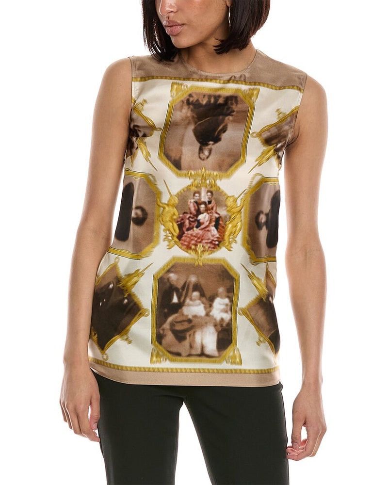 Burberry Burberry montage silk blouse Size M / US 6-8 / IT 42-44 - 1 Thumbnail