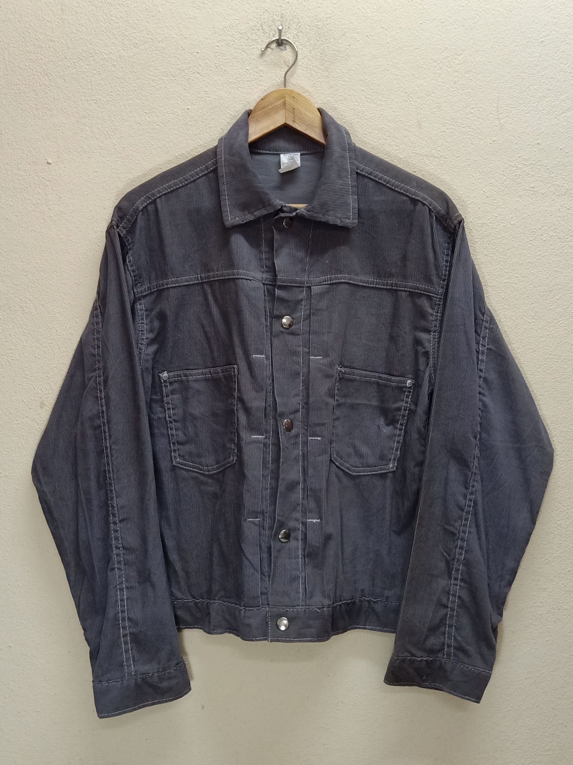 Other MADE IN USA 90's Tailor Made Gray Denim Trucker Jacket Size US L / EU 52-54 / 3 - 1 Thumbnail